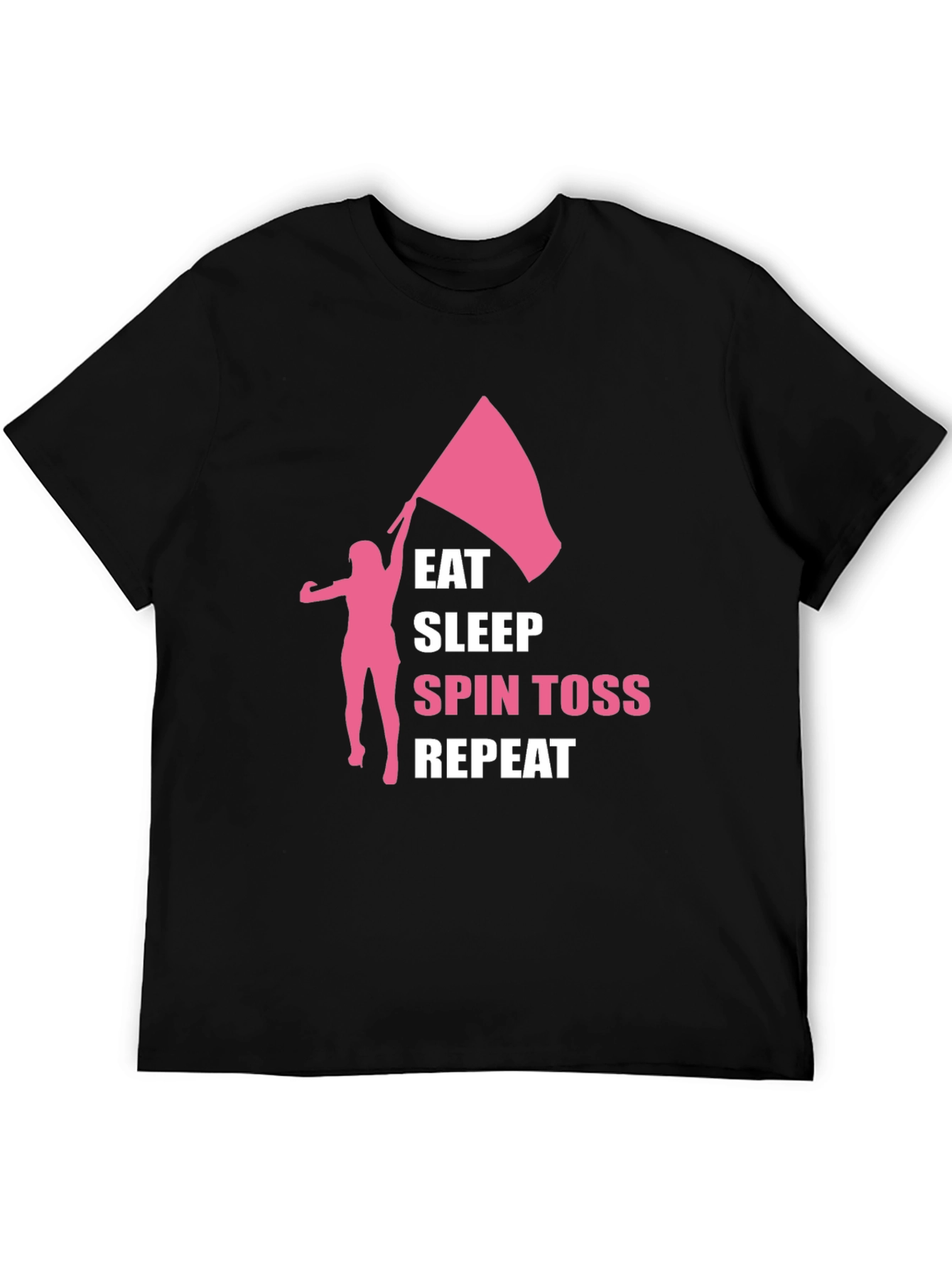 Eat Sleep Spin Toss Repeat Black T-Shirt
