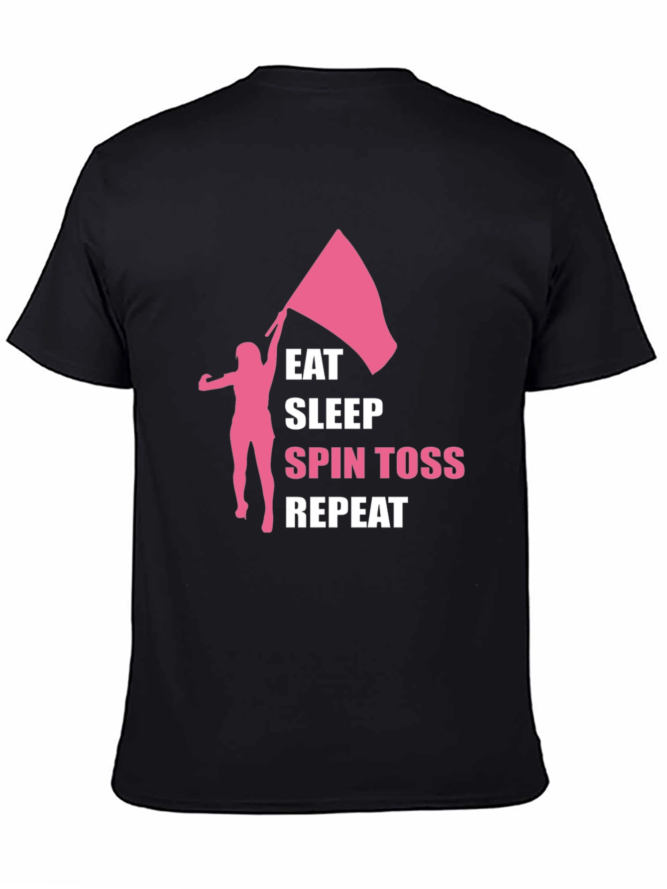 Eat Sleep Spin Toss Repeat Black T-Shirt