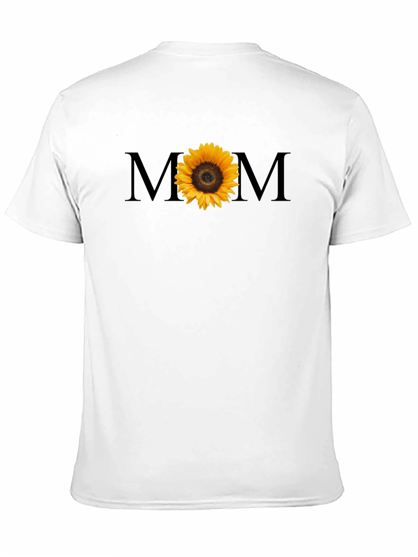 Sunflower MOM Graphic Tee - Black Cotton T-Shirt