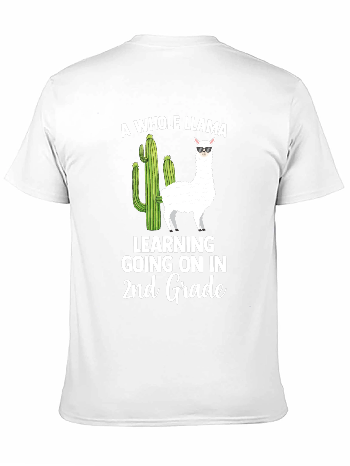 A Whole Llama Learning 2nd Grade T-Shirt