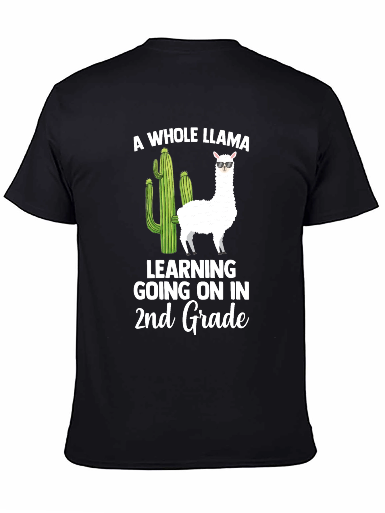 A Whole Llama Learning 2nd Grade T-Shirt