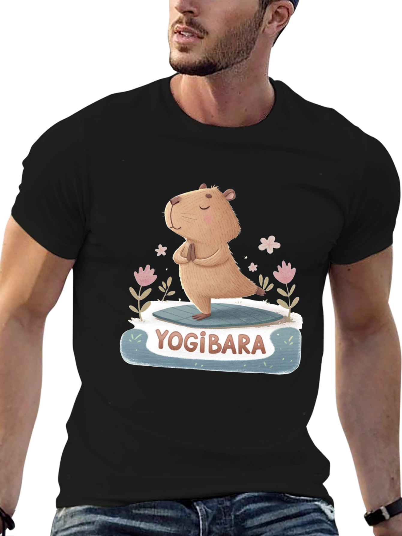 Yogibara Capybara Yoga T-Shirt