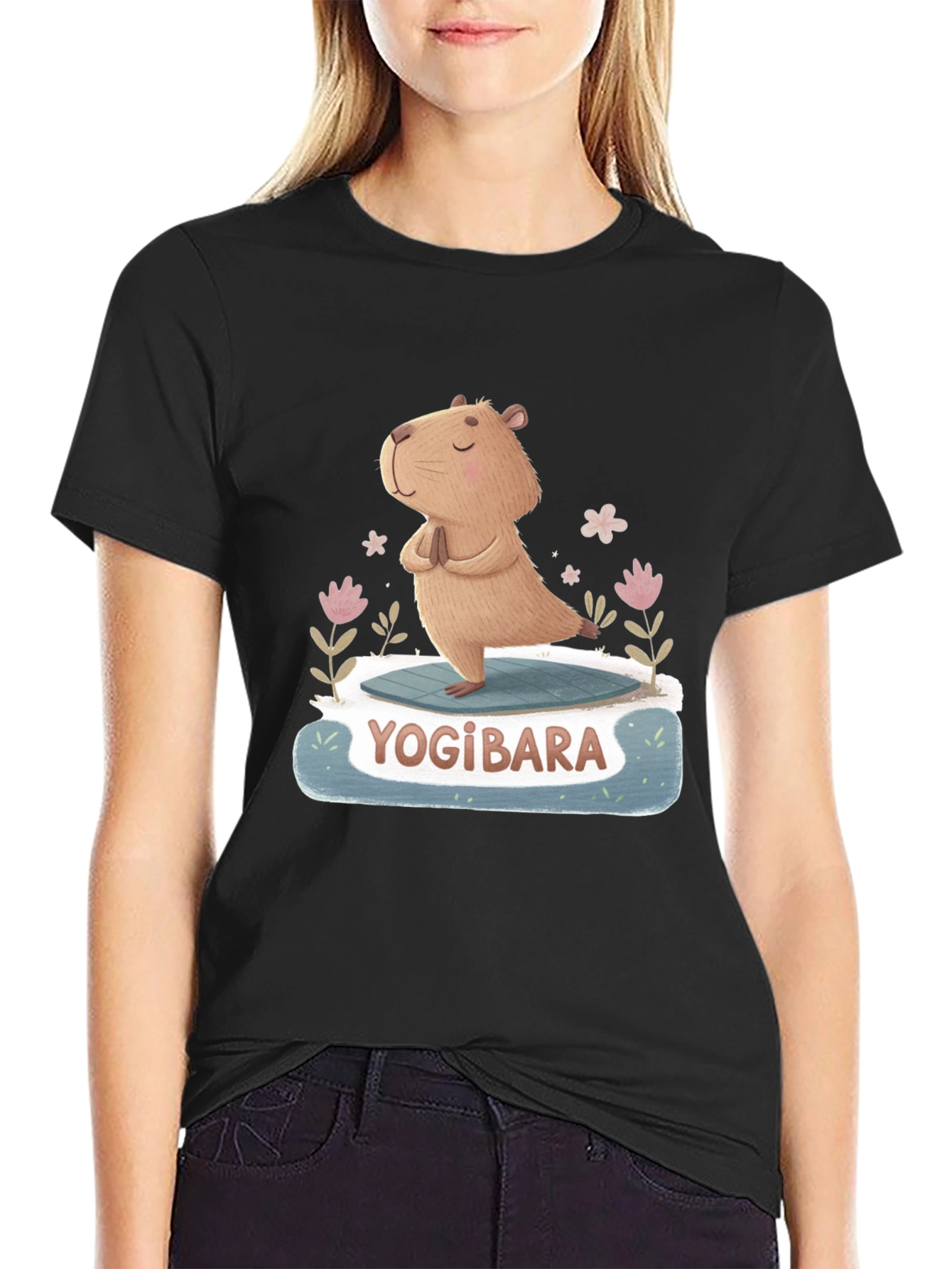 Yogibara Capybara Yoga T-Shirt