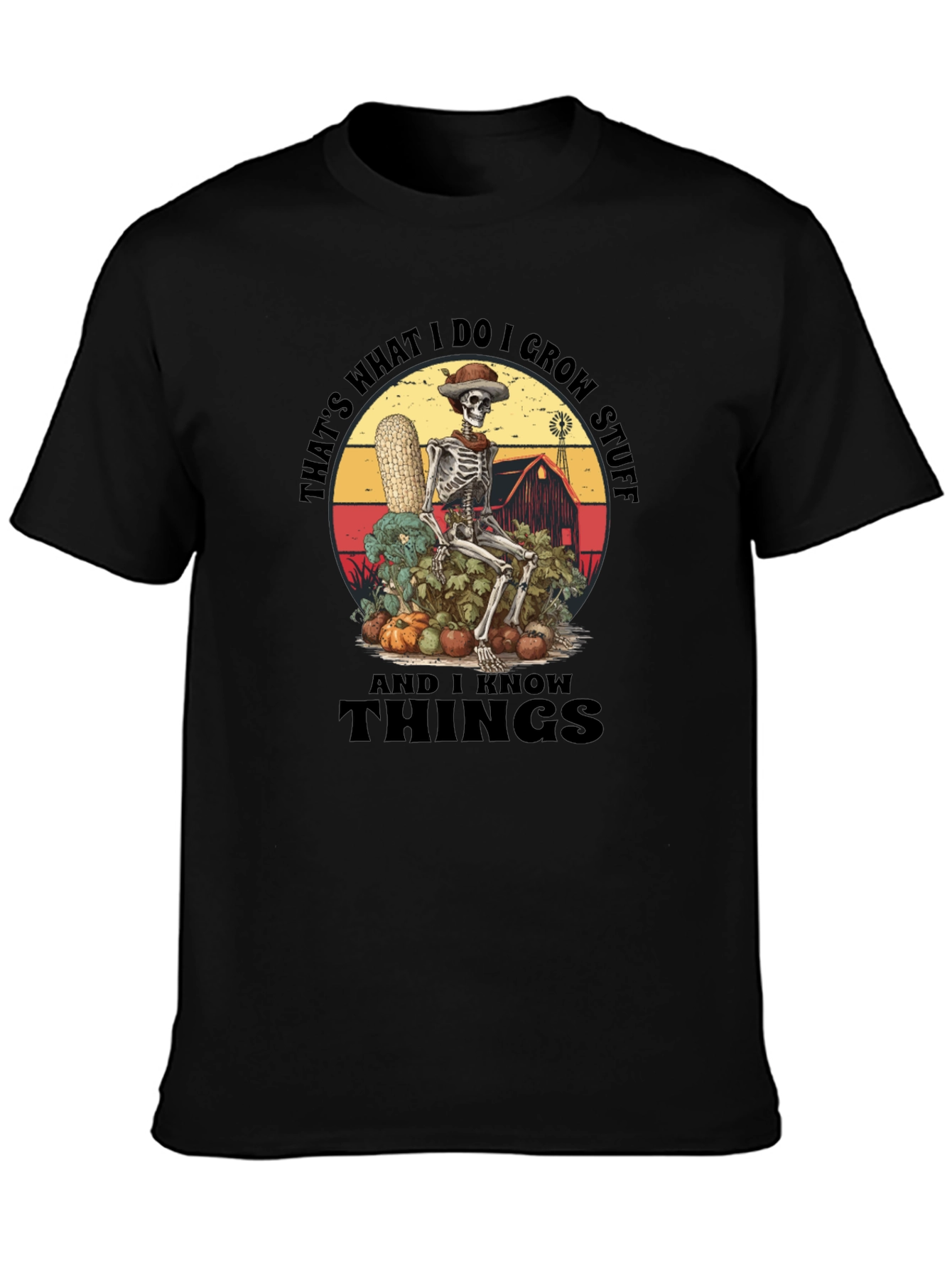 Skeleton Gardener Graphic T-Shirt