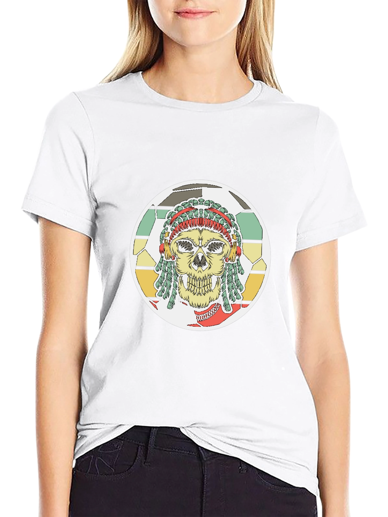 Skull Soccer T-Shirt - Stylish Graphic Tee
