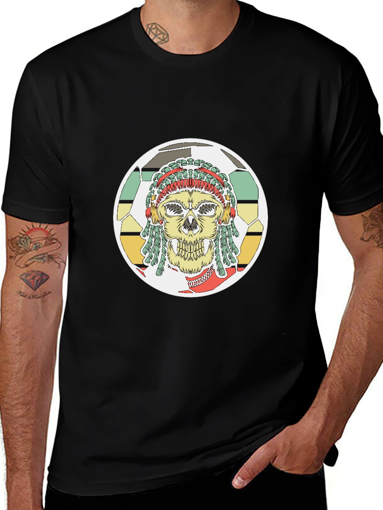 Skull Soccer T-Shirt - Stylish Graphic Tee