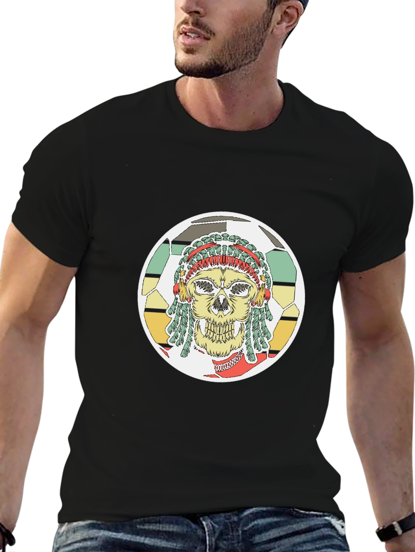 Skull Soccer T-Shirt - Stylish Graphic Tee