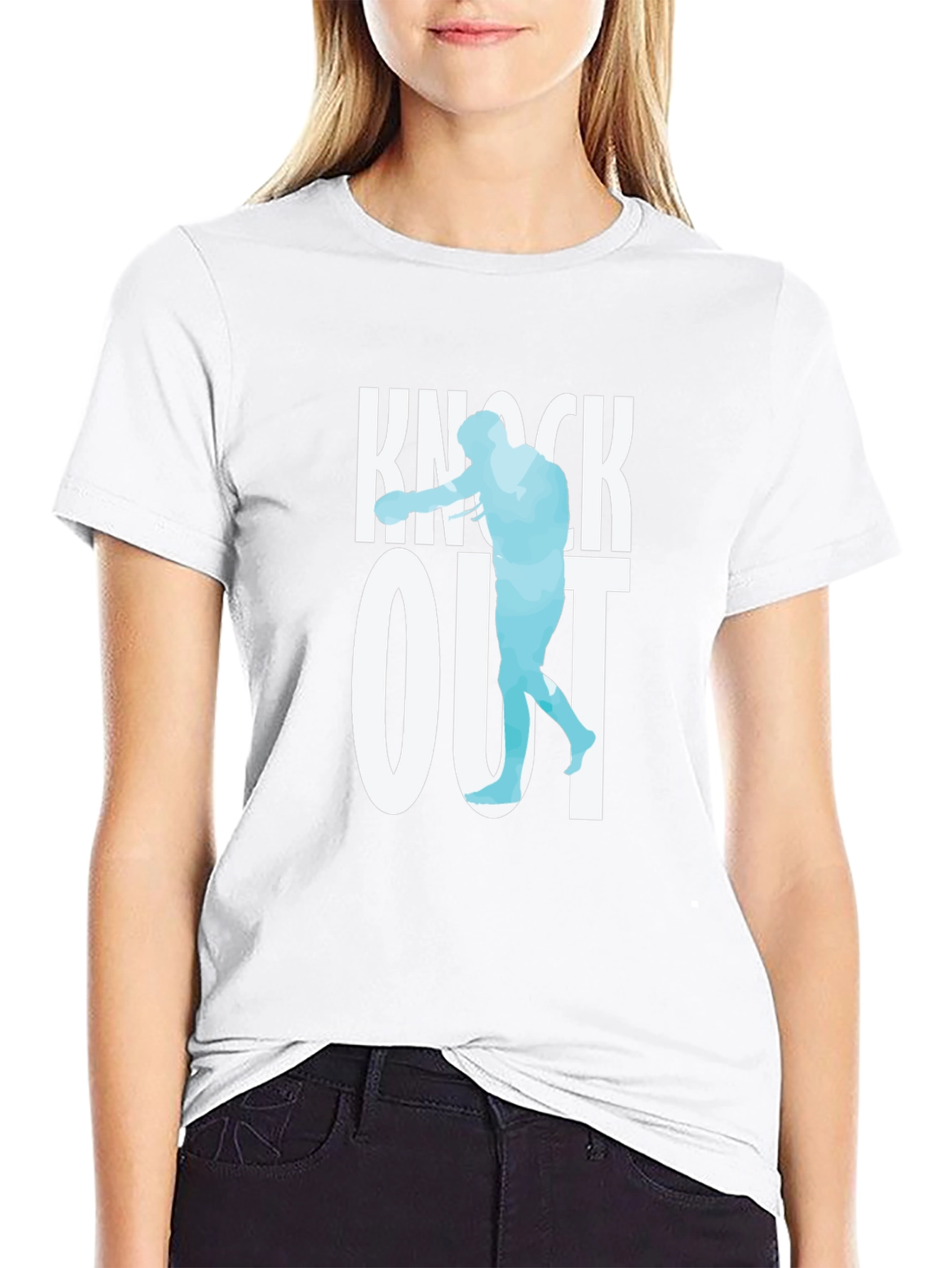 Knockout Boxing Graphic Print T-Shirt
