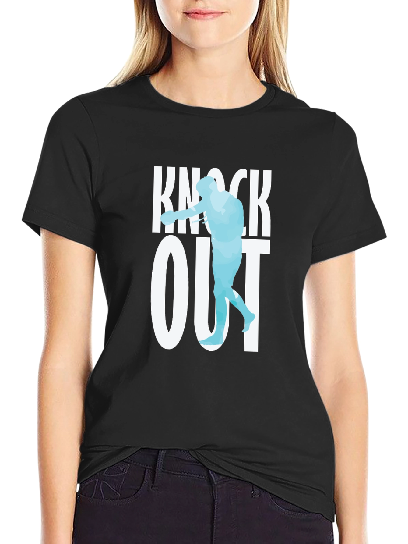 Knockout Boxing Graphic Print T-Shirt