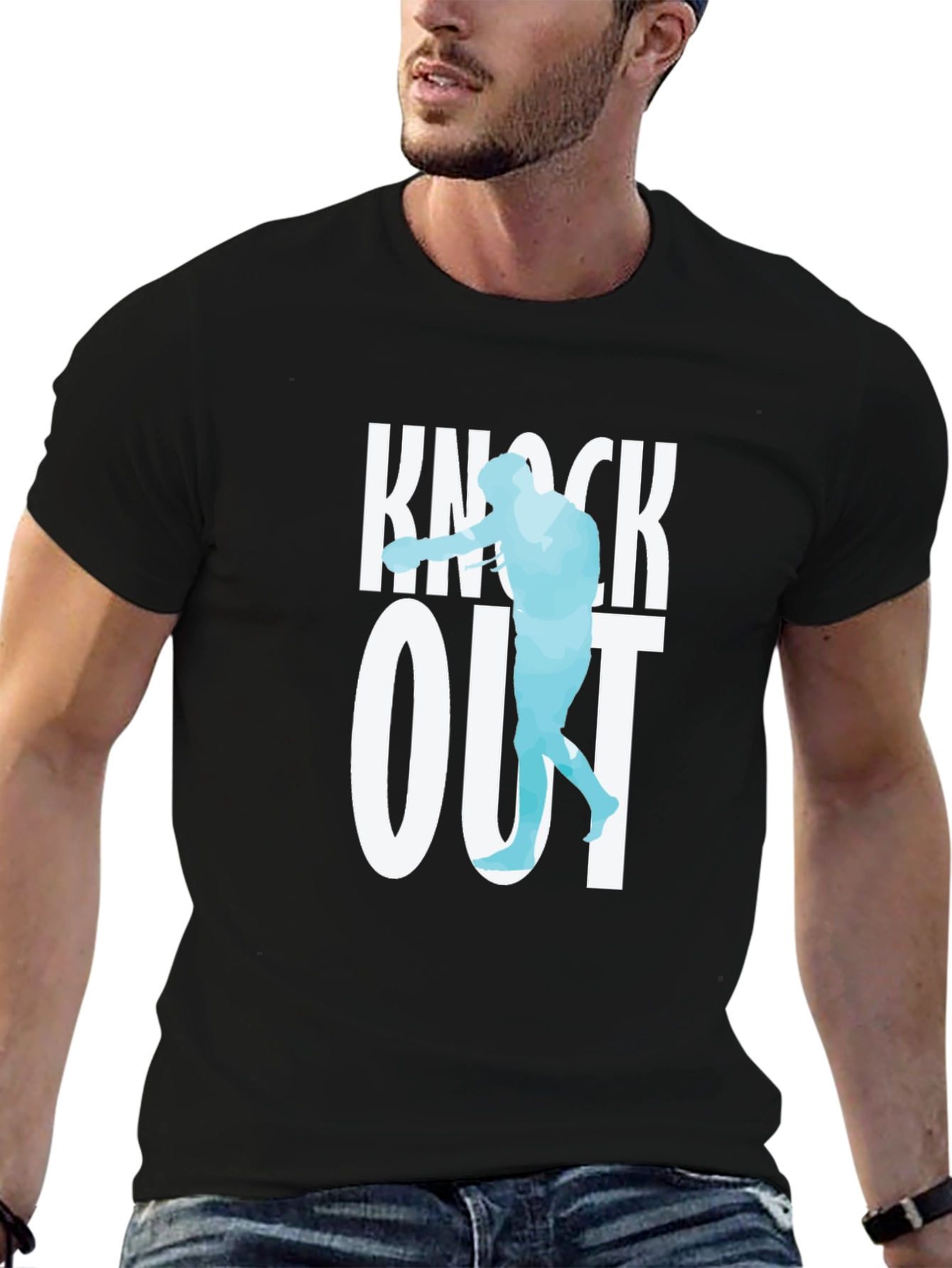 Knockout Boxing Graphic Print T-Shirt