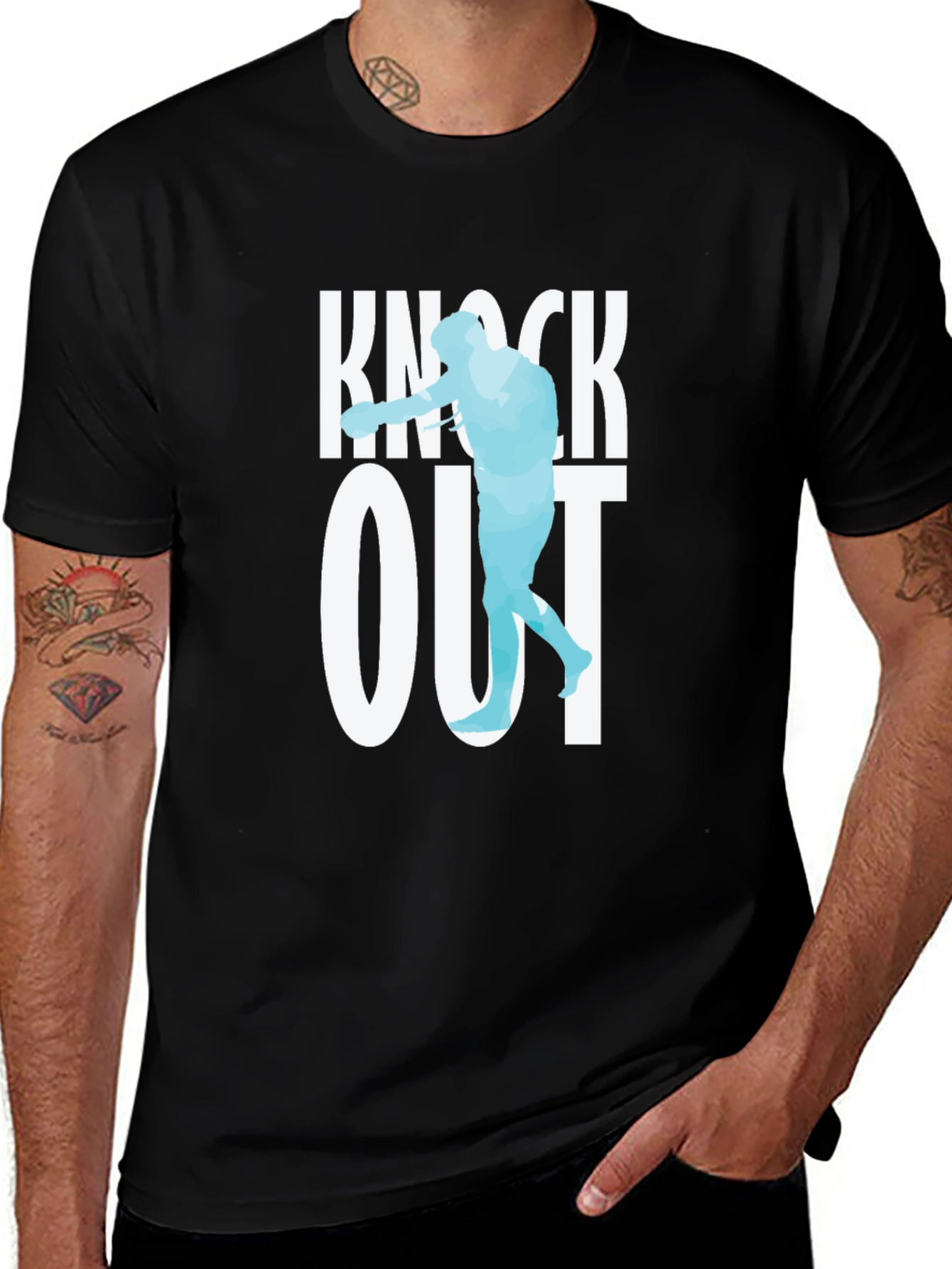 Knockout Boxing Graphic Print T-Shirt