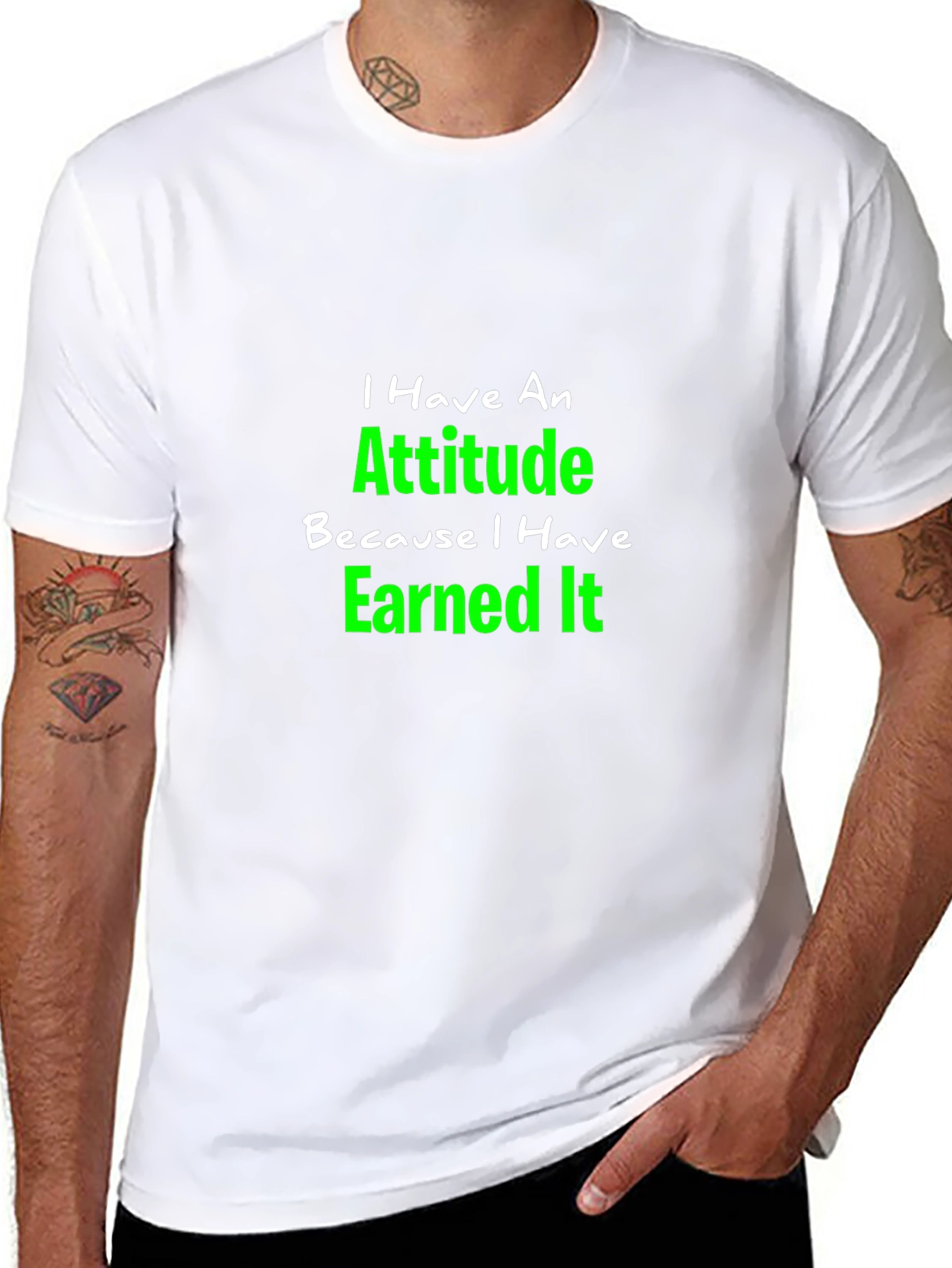 Attitude Earned Black T-Shirt