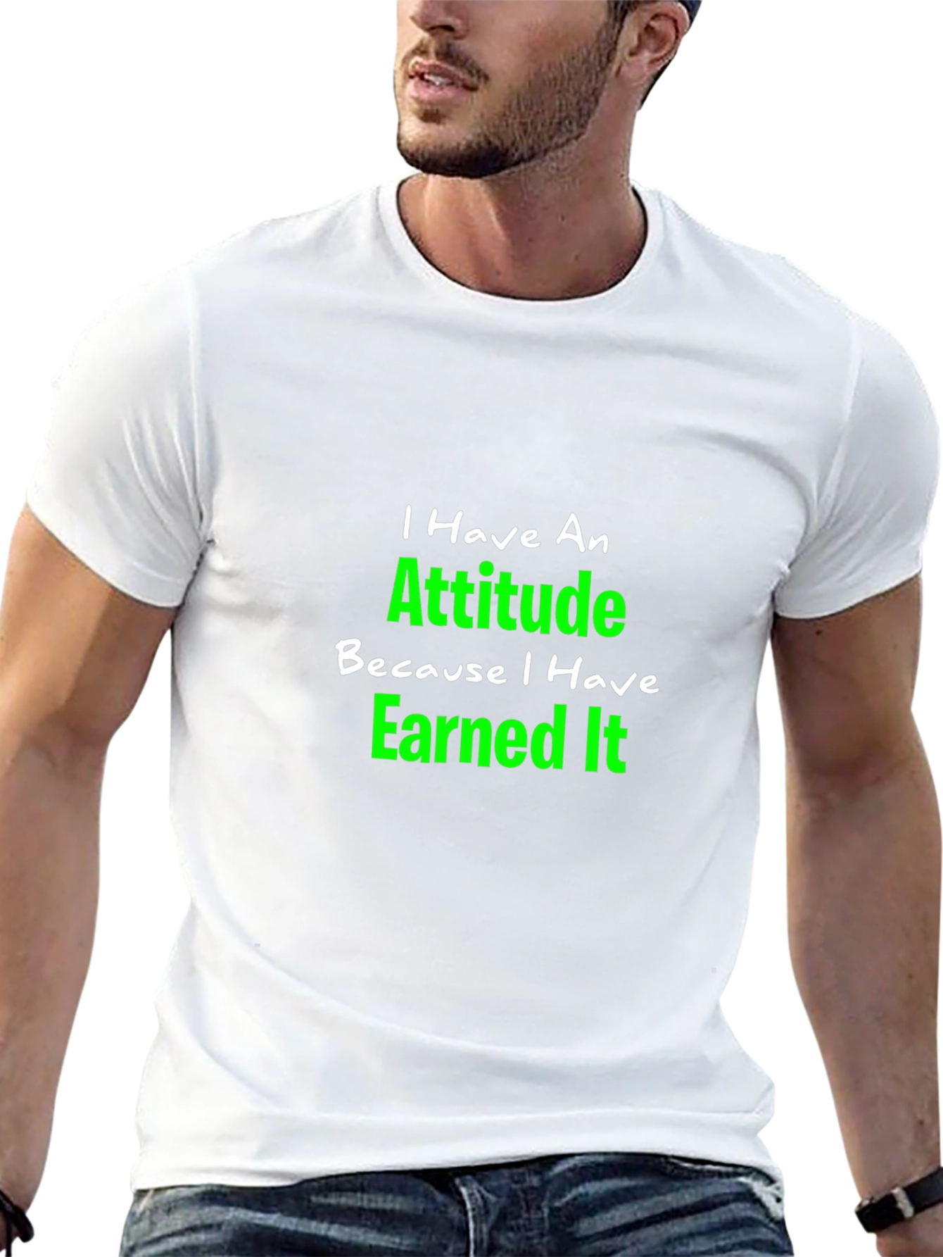 Attitude Earned Black T-Shirt