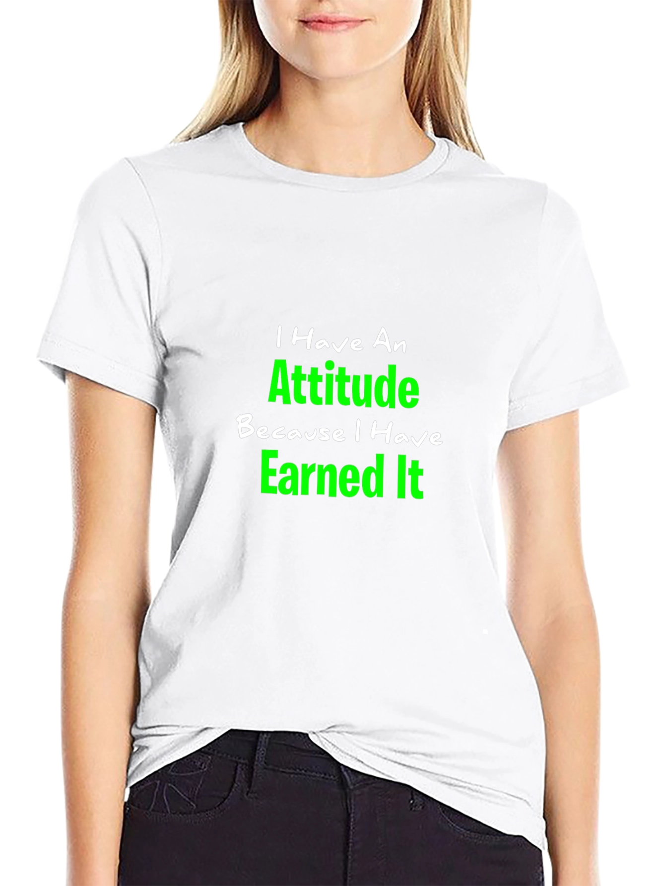 Attitude Earned Black T-Shirt