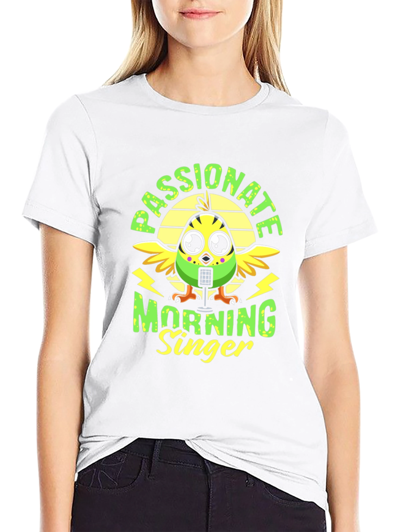 Passionate Morning Singer Bird Graphic Tee