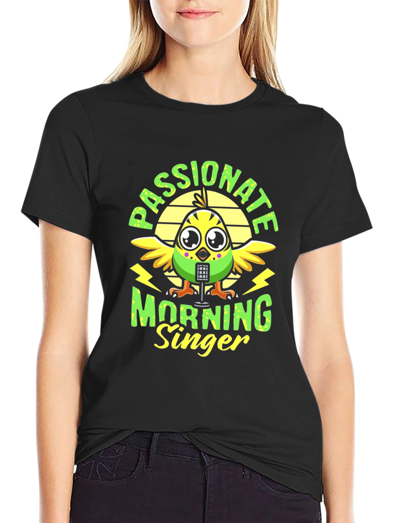 Passionate Morning Singer Bird Graphic Tee