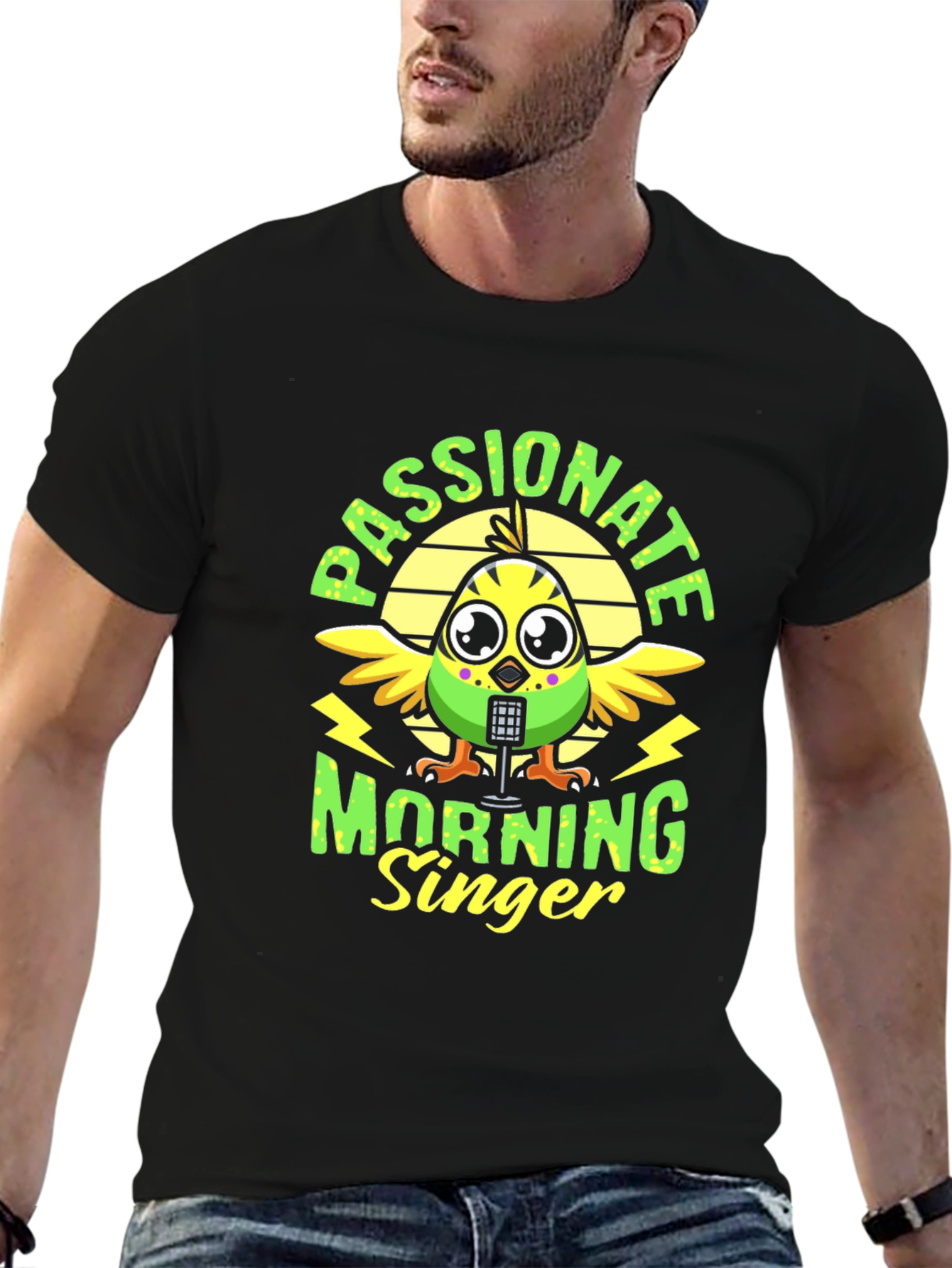 Passionate Morning Singer Bird Graphic Tee