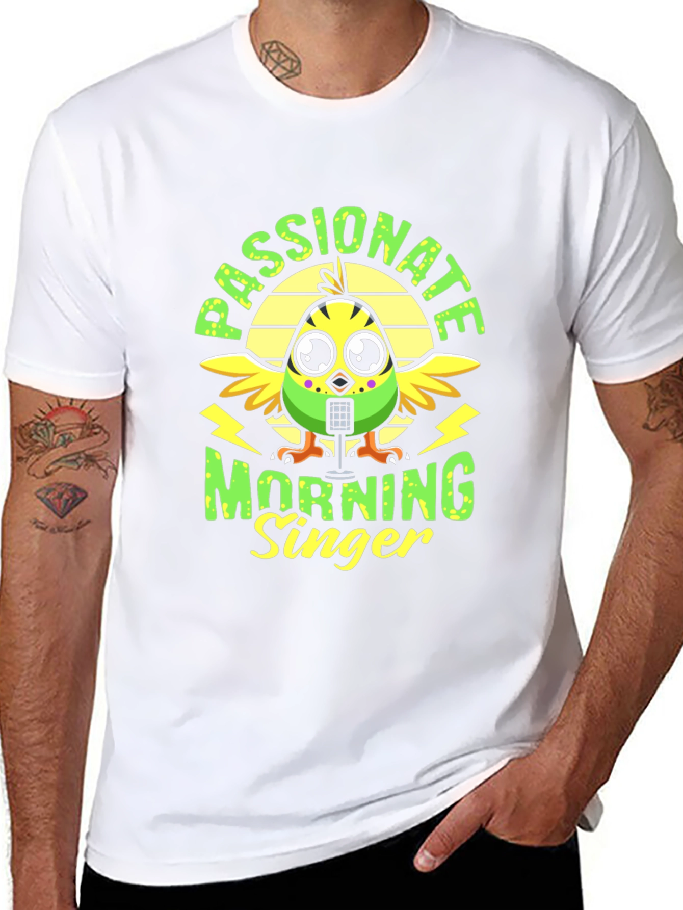 Passionate Morning Singer Bird Graphic Tee