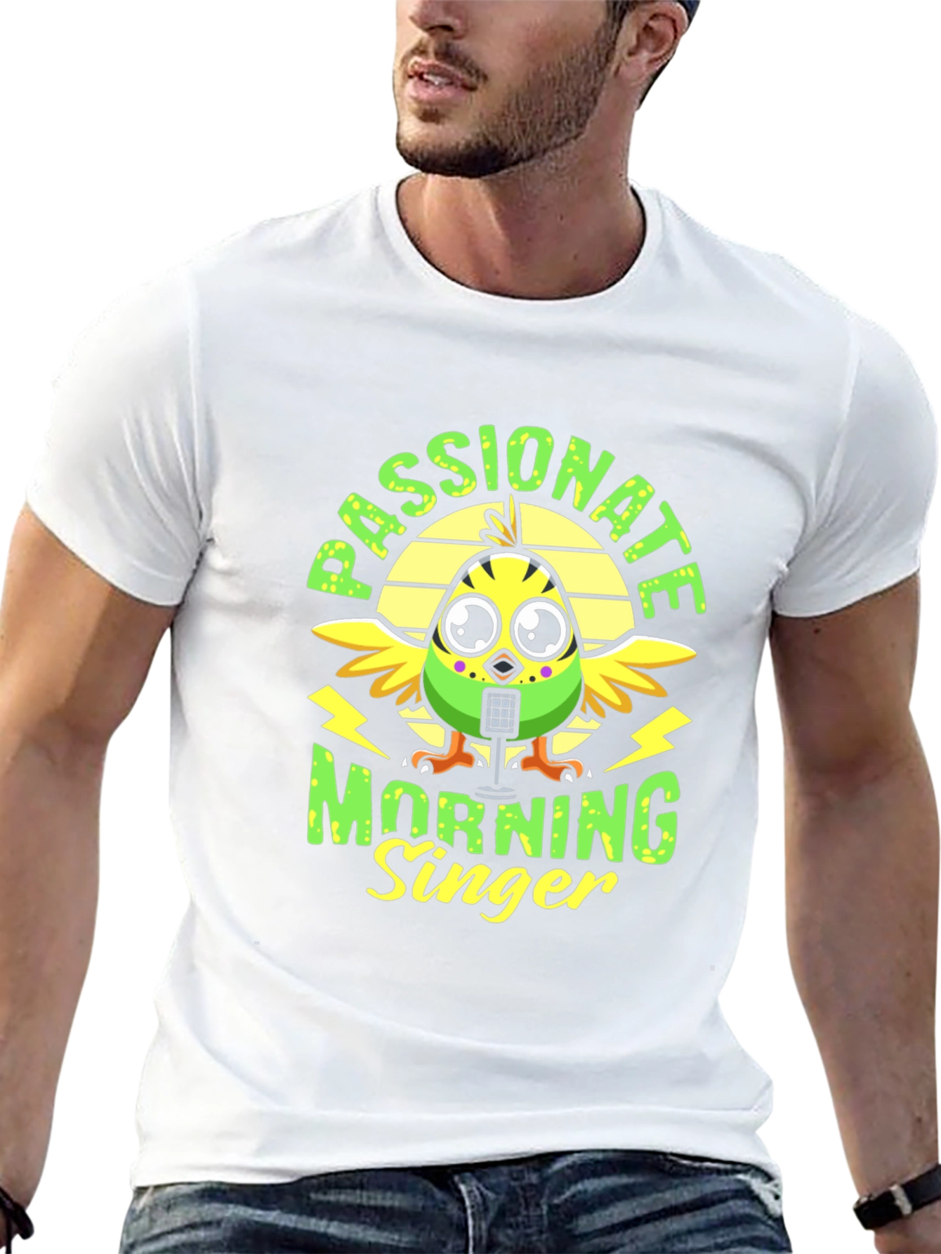 Passionate Morning Singer Bird Graphic Tee