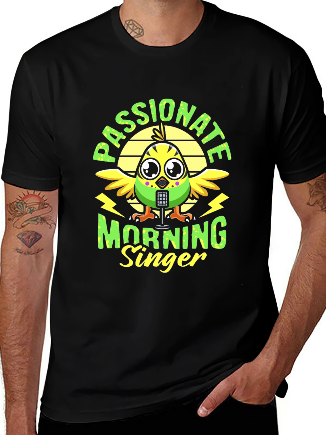 Passionate Morning Singer Bird Graphic Tee