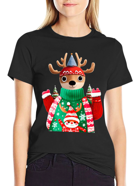 Festive Deer Christmas T-Shirt