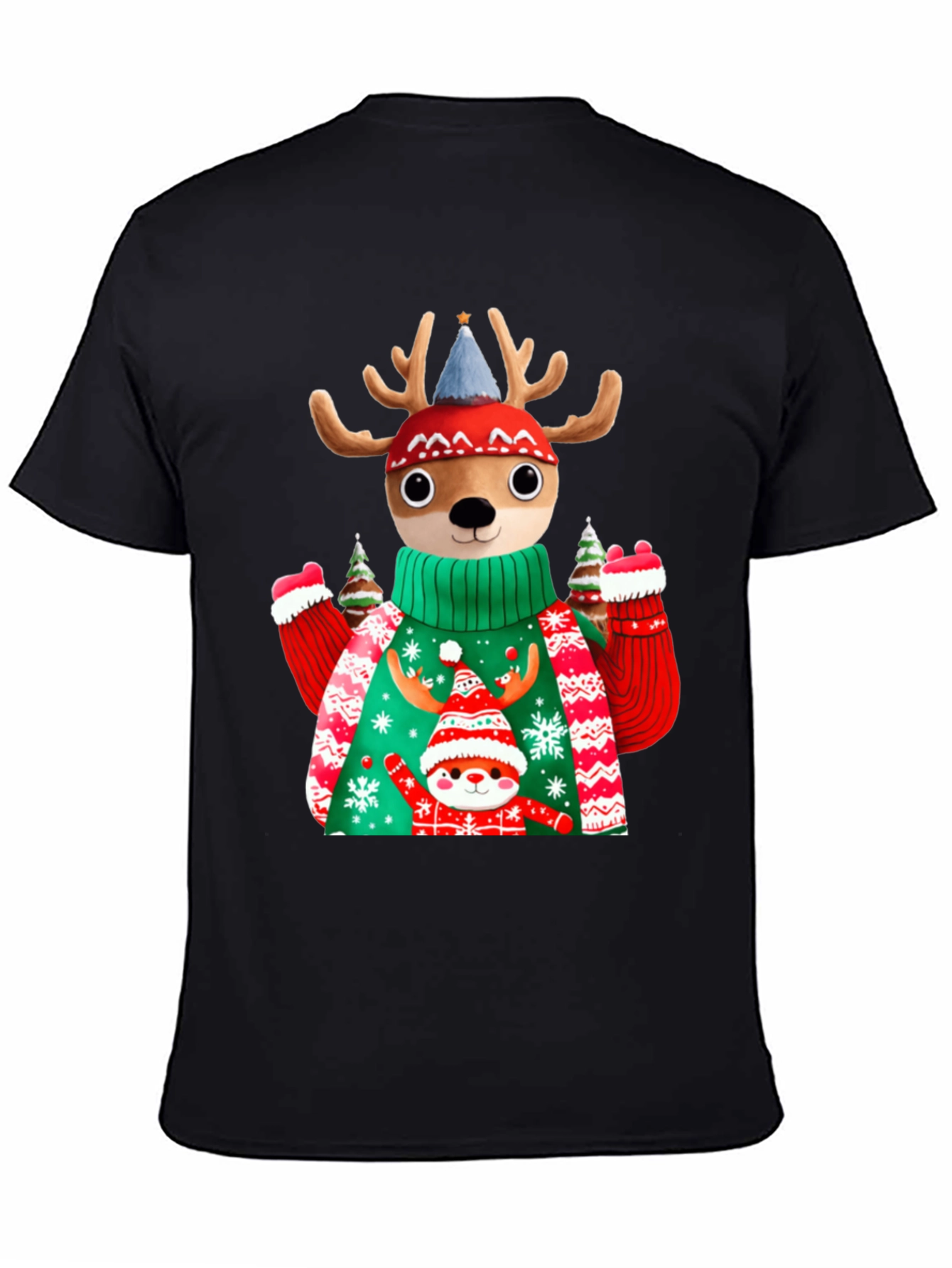 Festive Deer Christmas T-Shirt