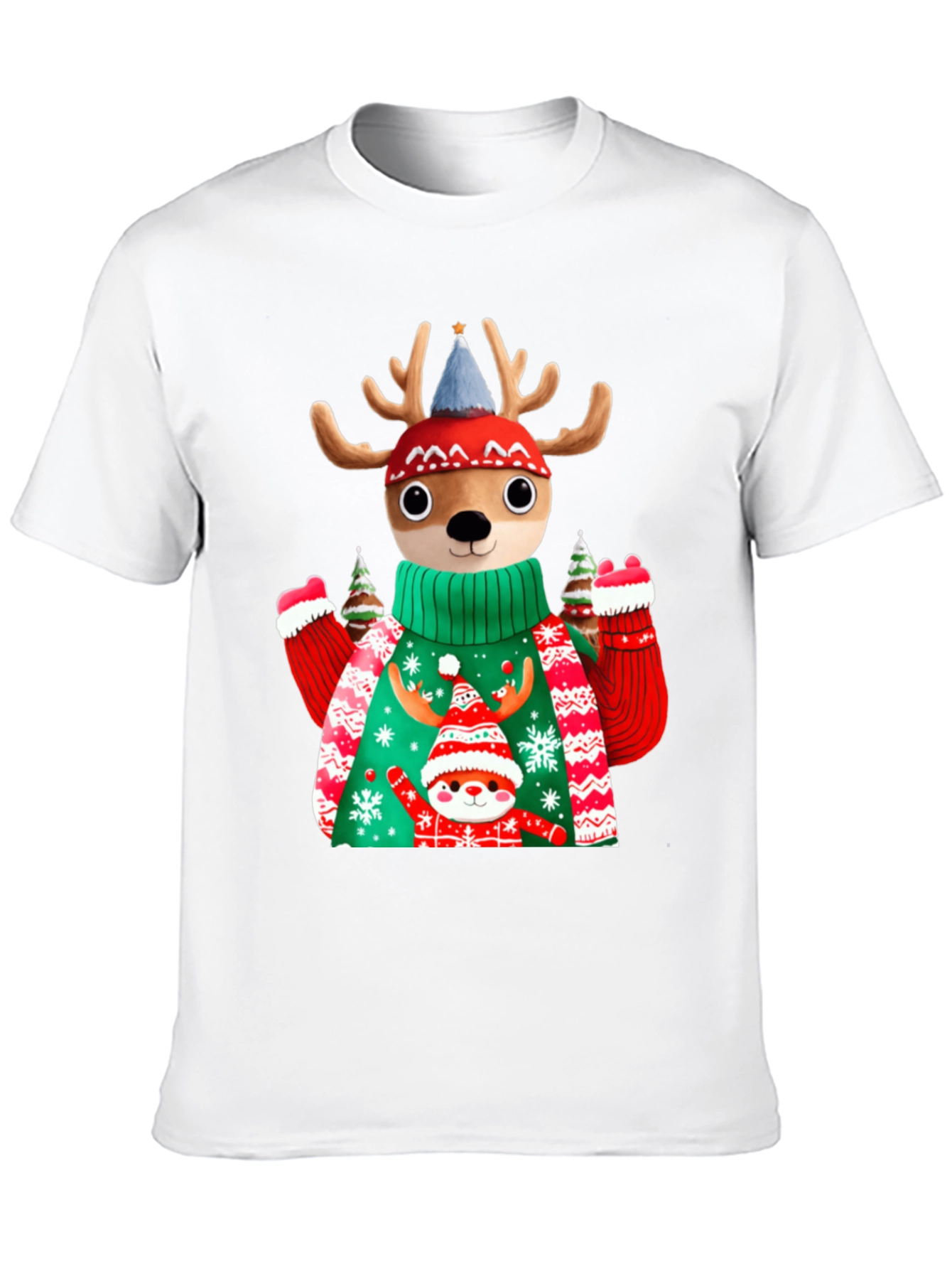 Festive Deer Christmas T-Shirt