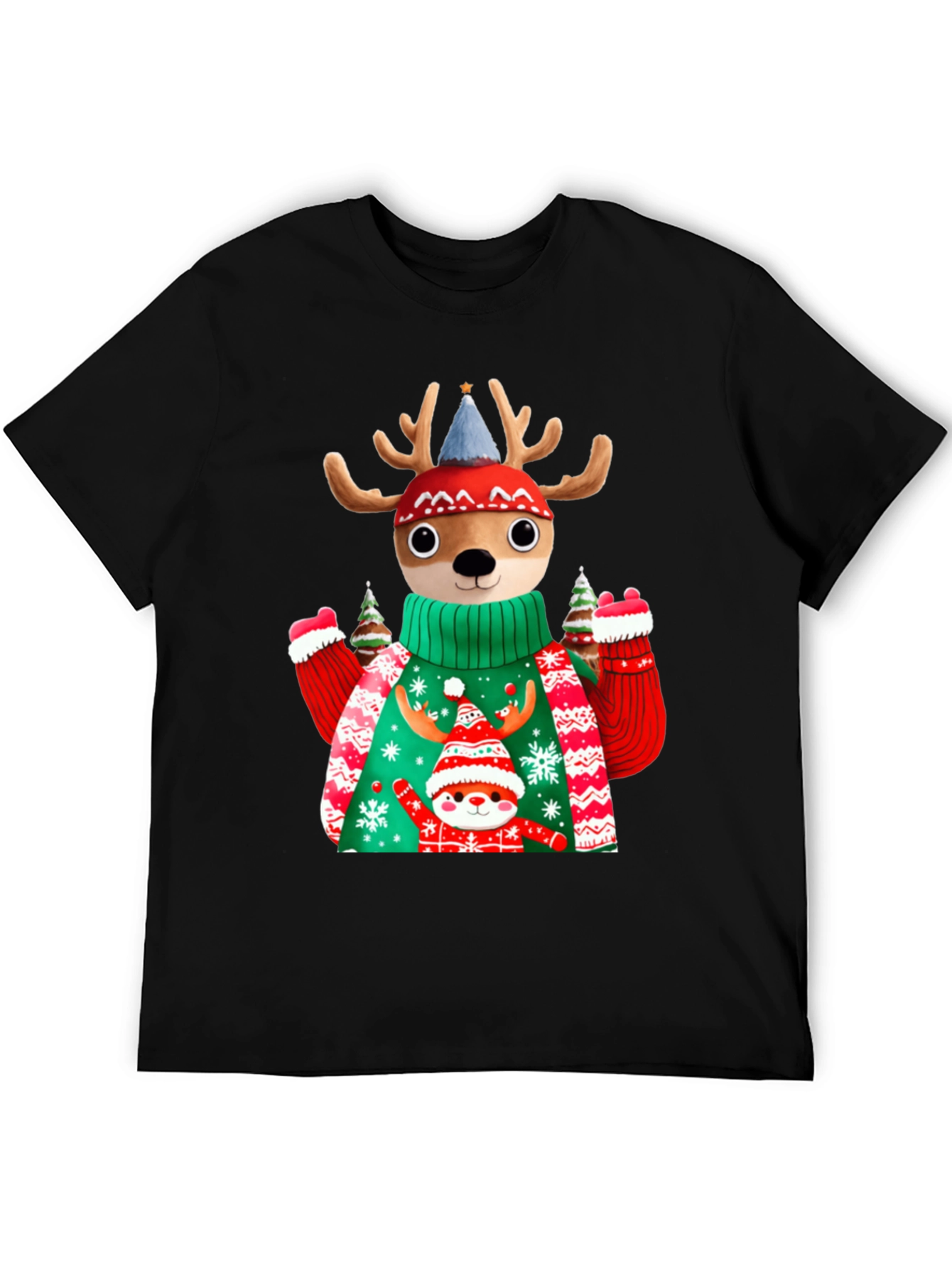 Festive Deer Christmas T-Shirt