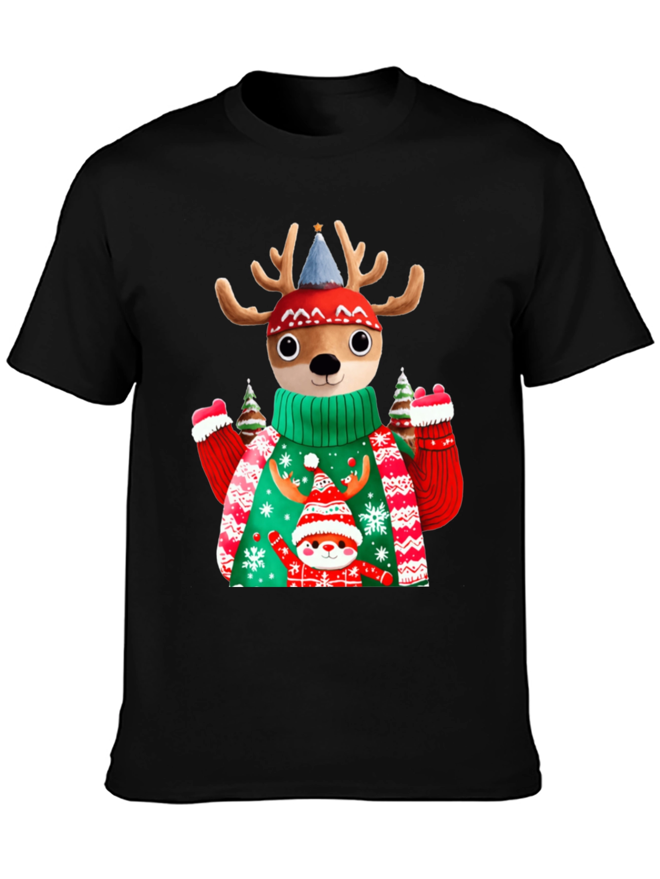 Festive Deer Christmas T-Shirt