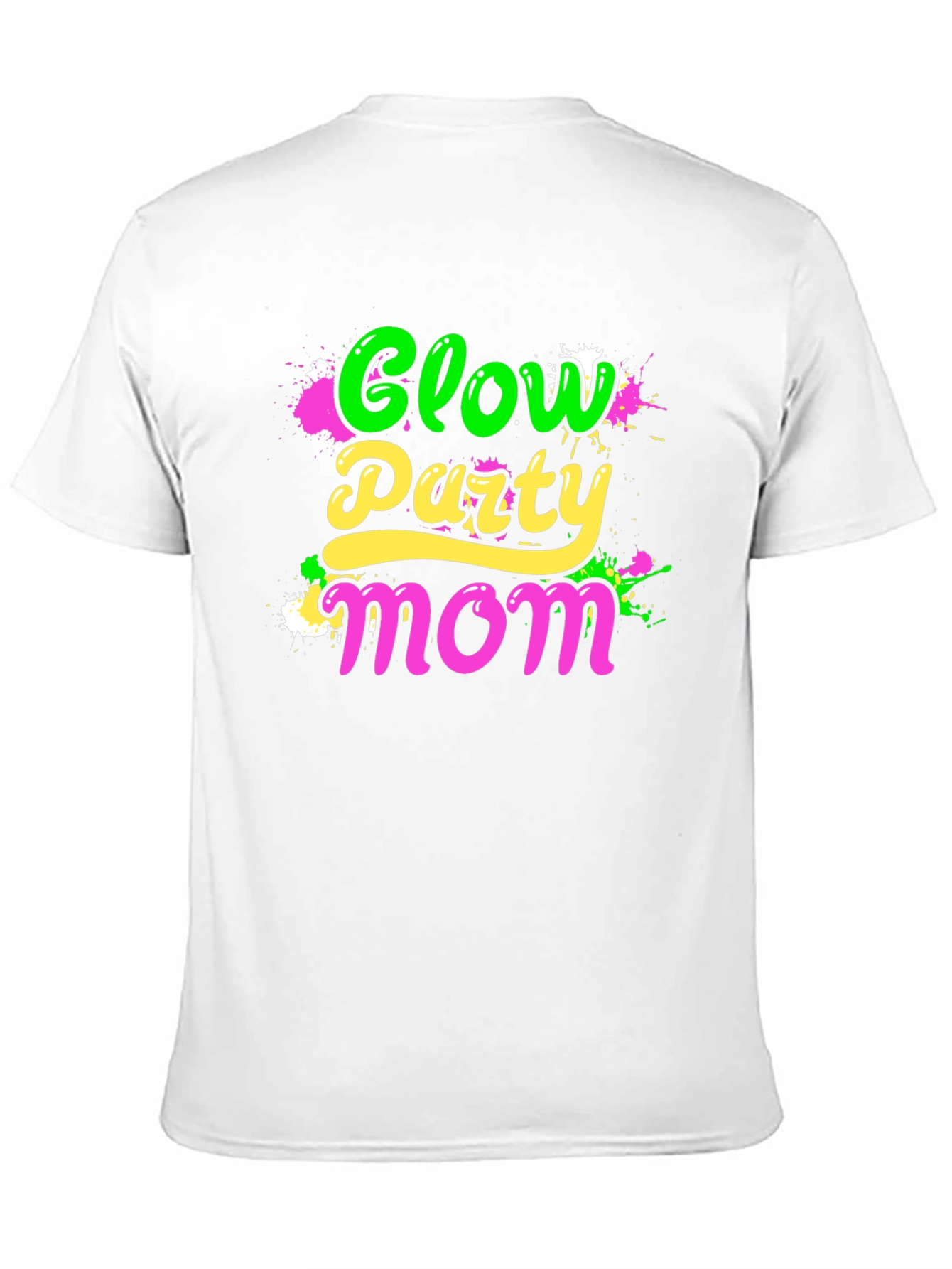 Glow Party Mom Black T-Shirt