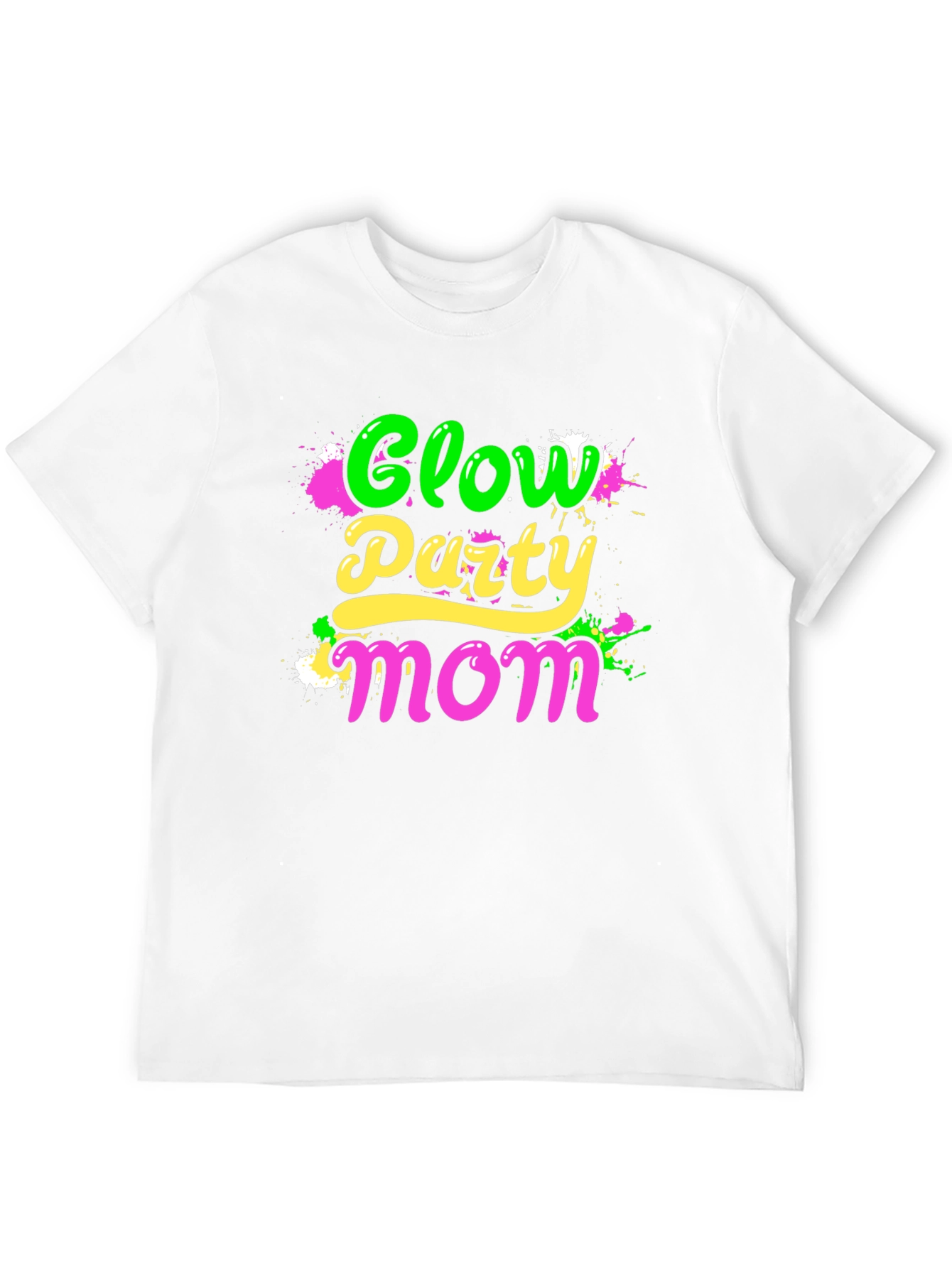 Glow Party Mom Black T-Shirt