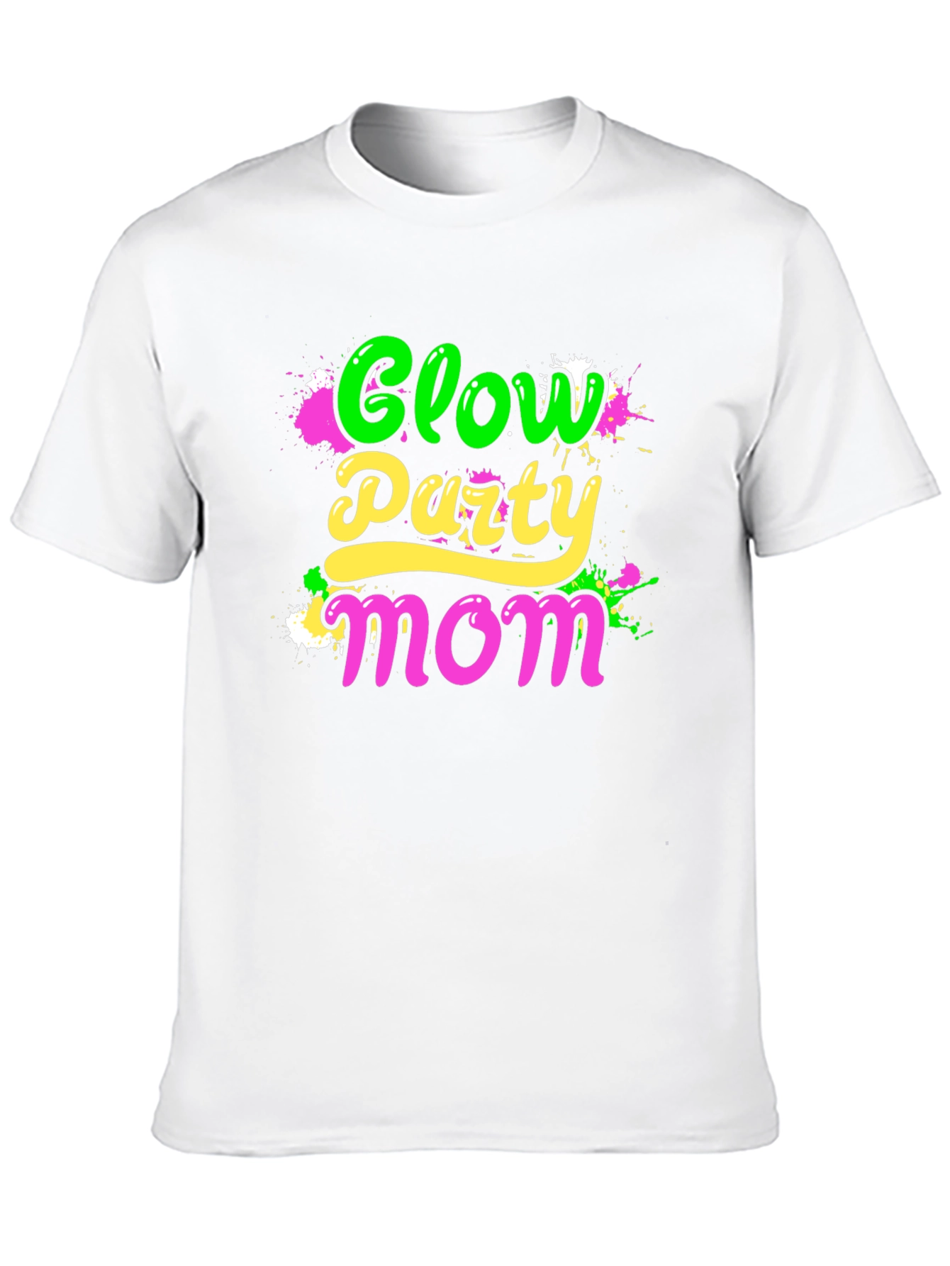 Glow Party Mom Black T-Shirt
