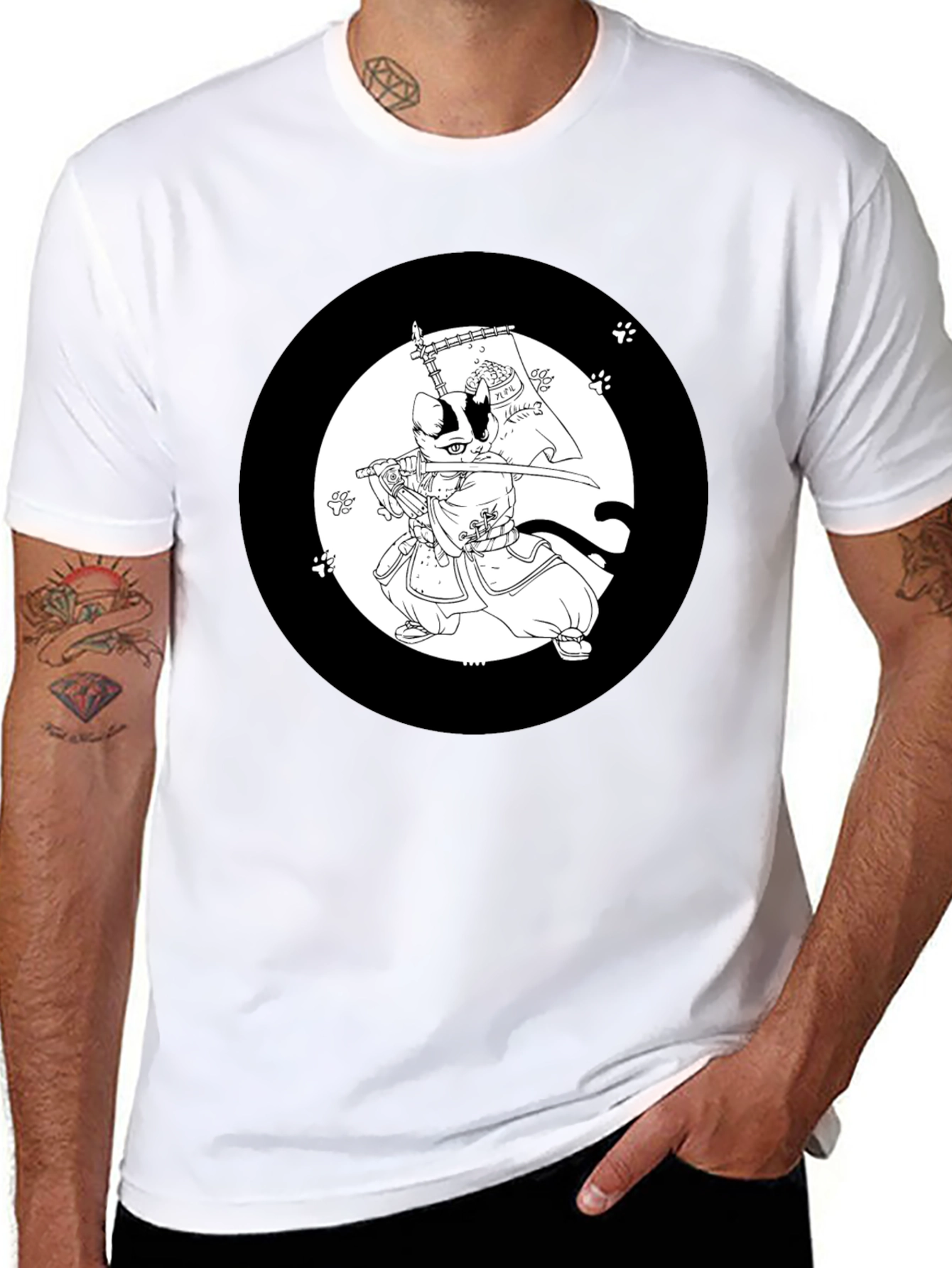 Samurai Cat T-Shirt: Cool Graphic Tee