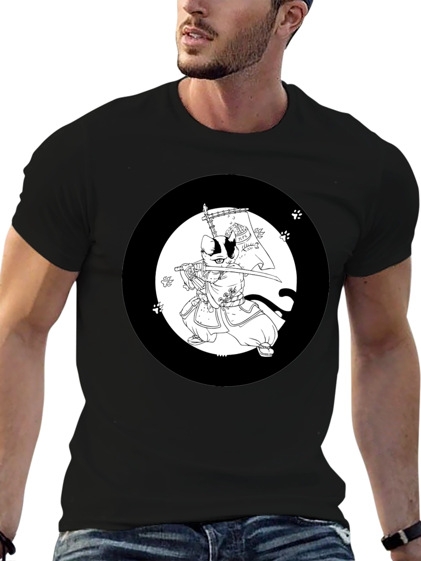 Samurai Cat T-Shirt: Cool Graphic Tee