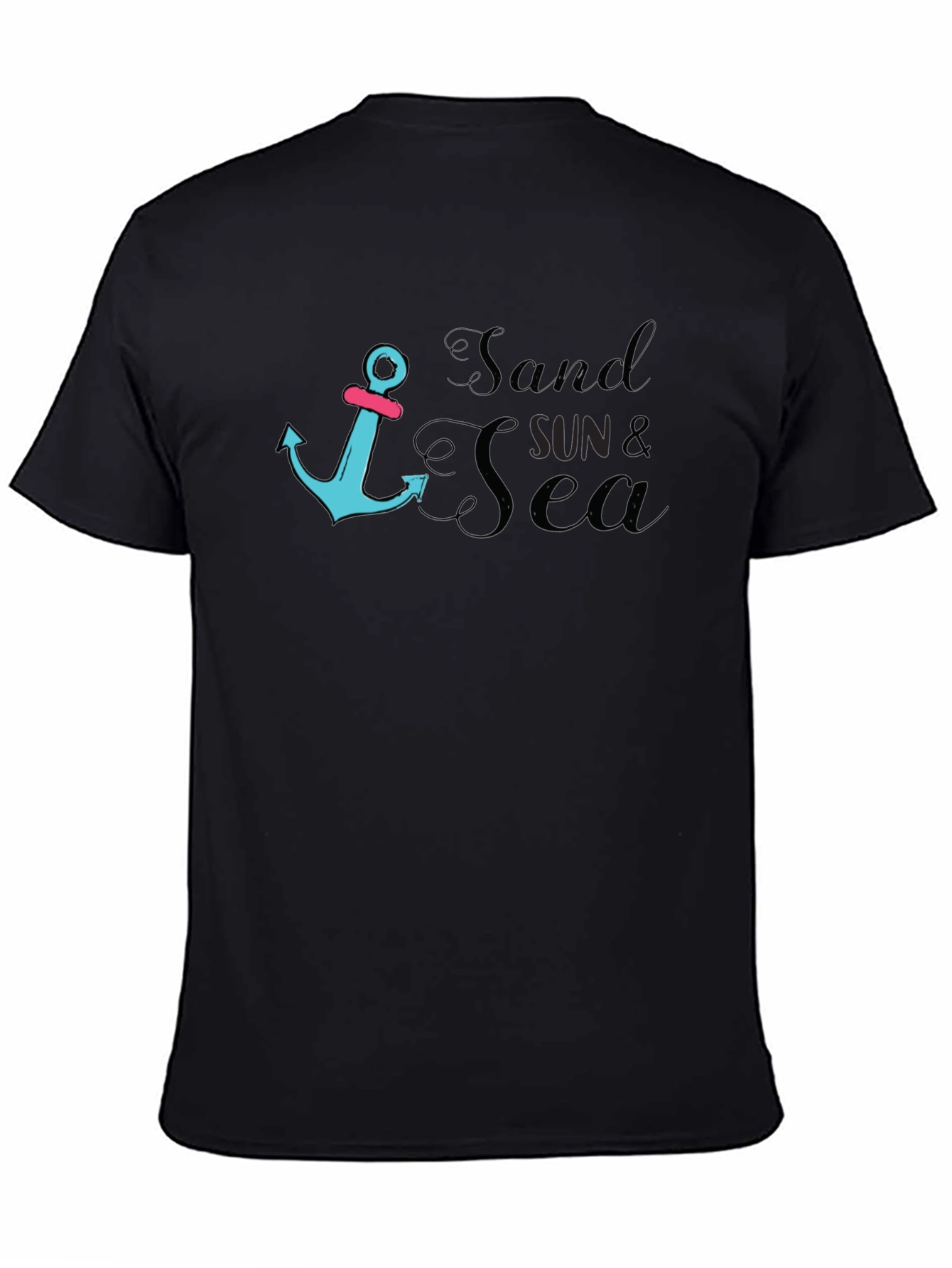 Sand Sun & Sea Graphic Tee - Black