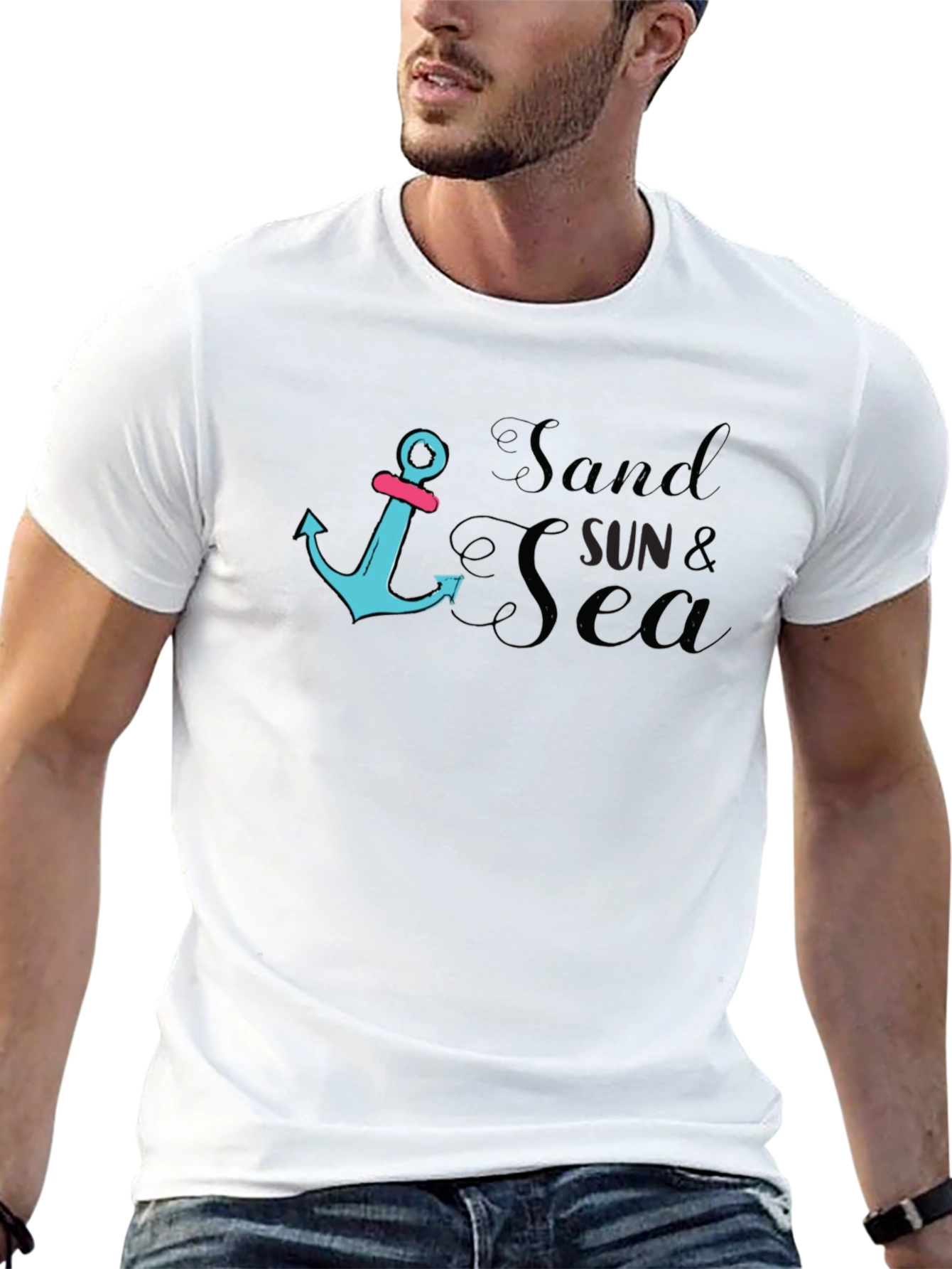 Sand Sun & Sea Graphic Tee - Black