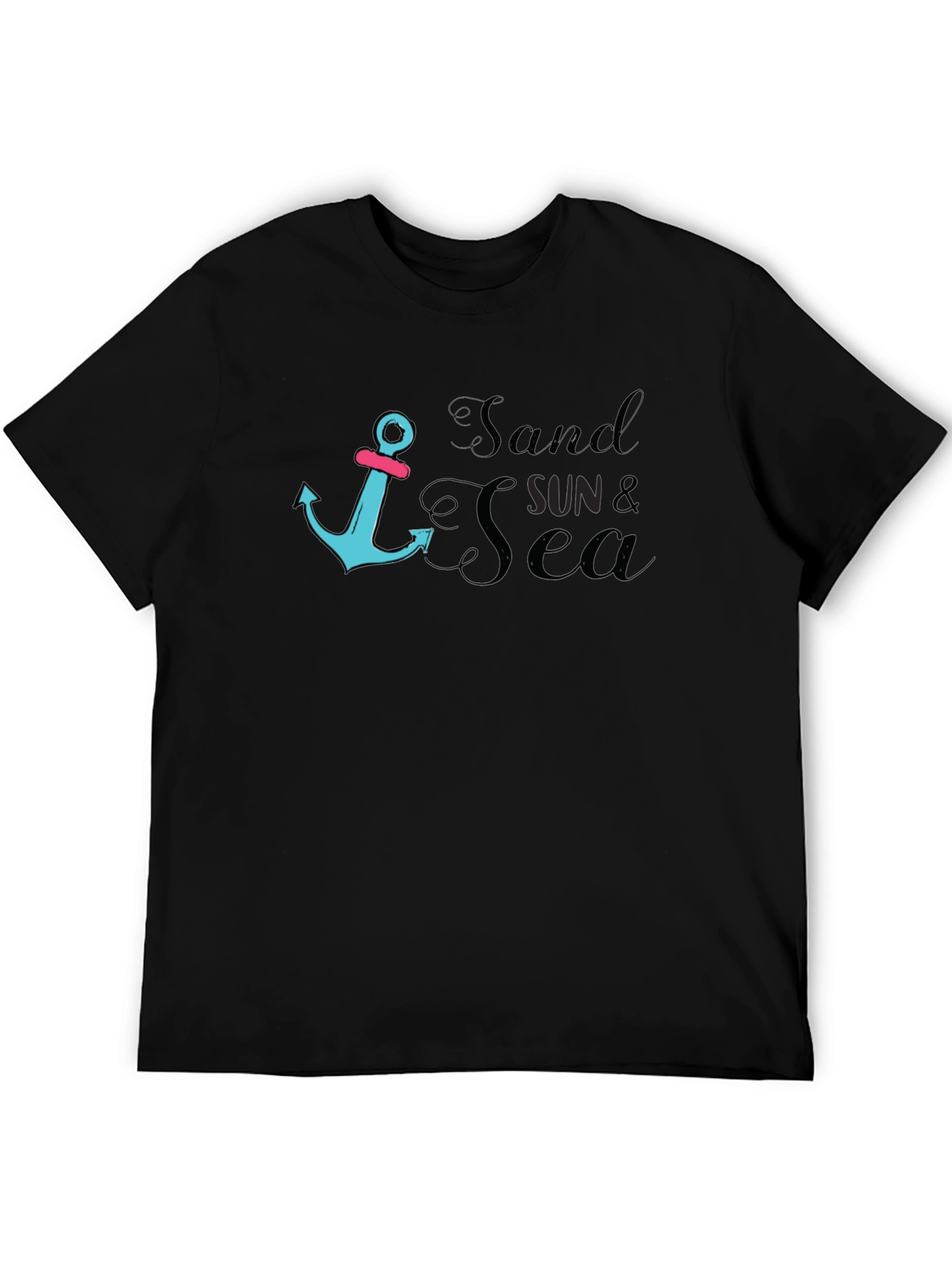 Sand Sun & Sea Graphic Tee - Black