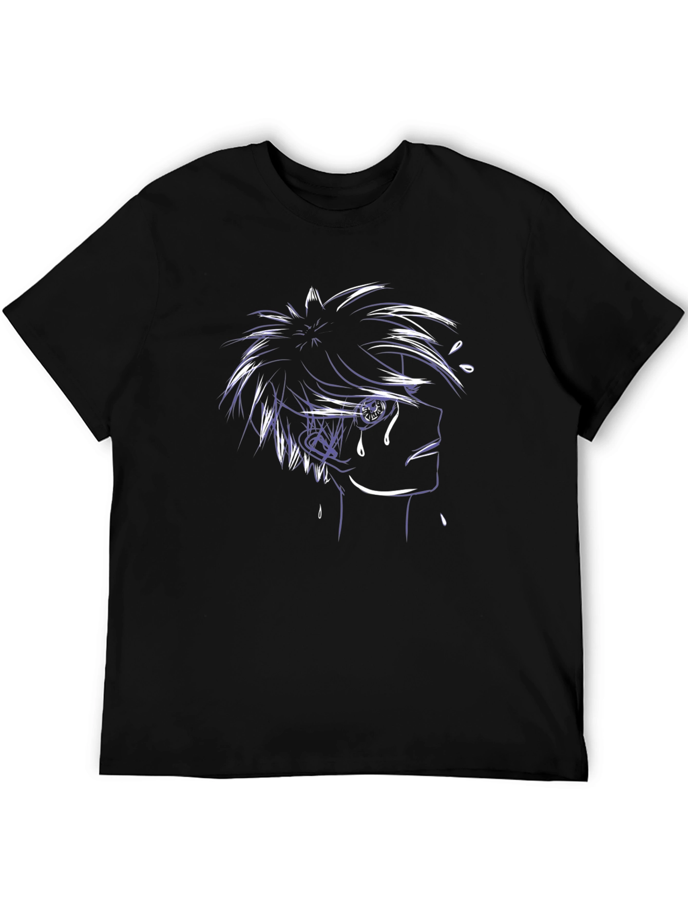 Anime Character Graphic Black T-Shirt