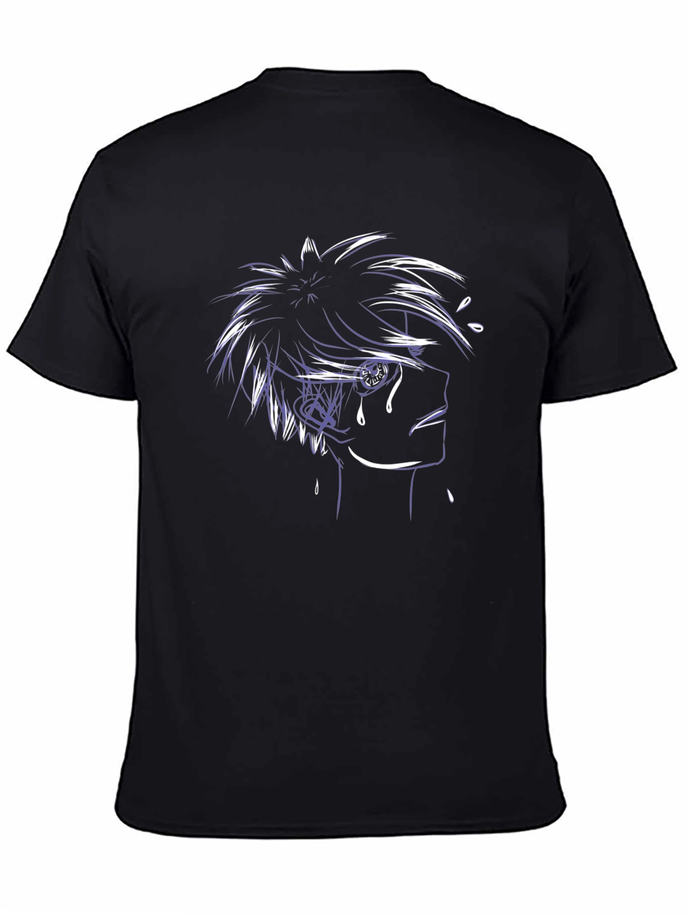Anime Character Graphic Black T-Shirt