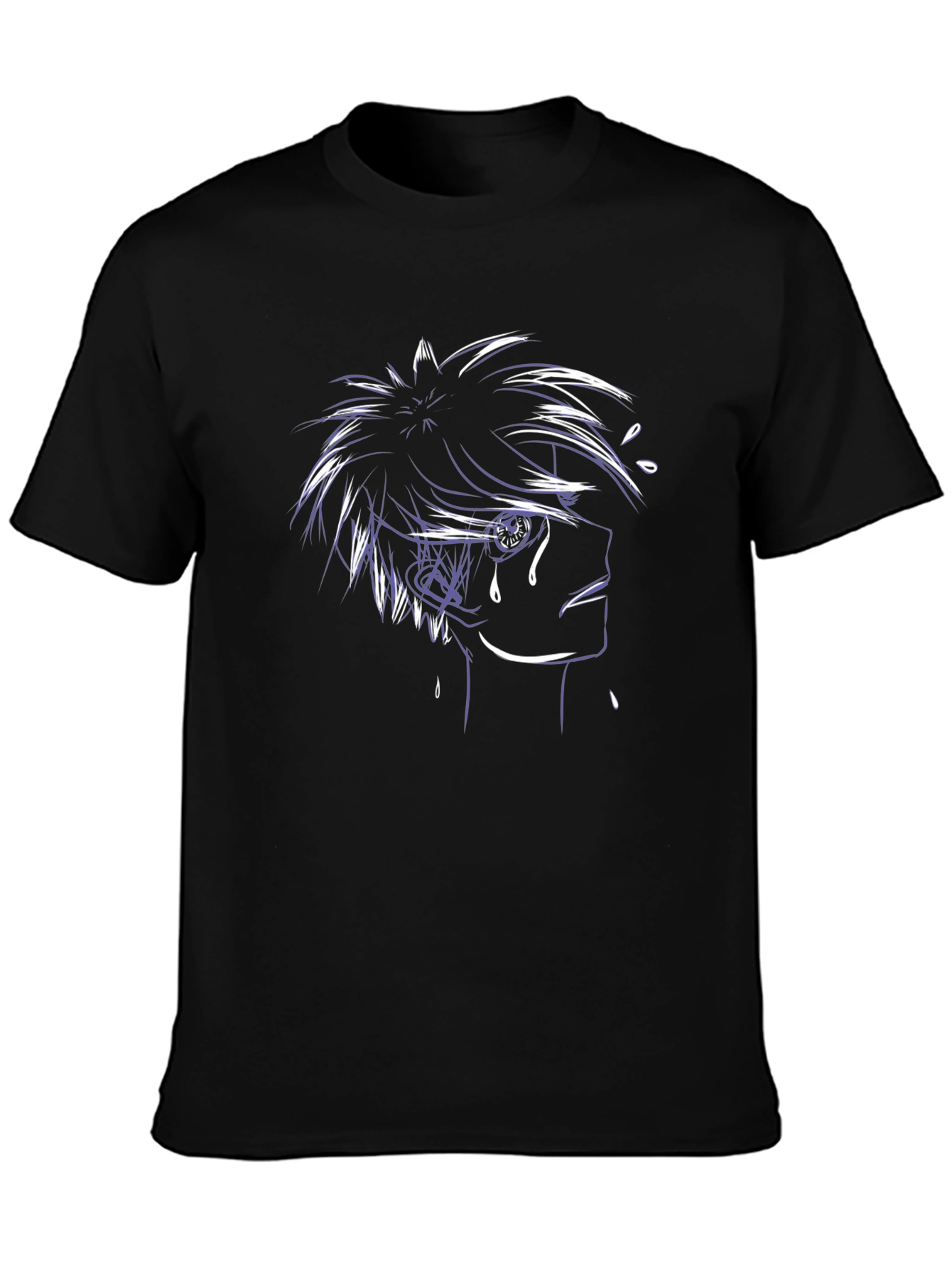 Anime Character Graphic Black T-Shirt