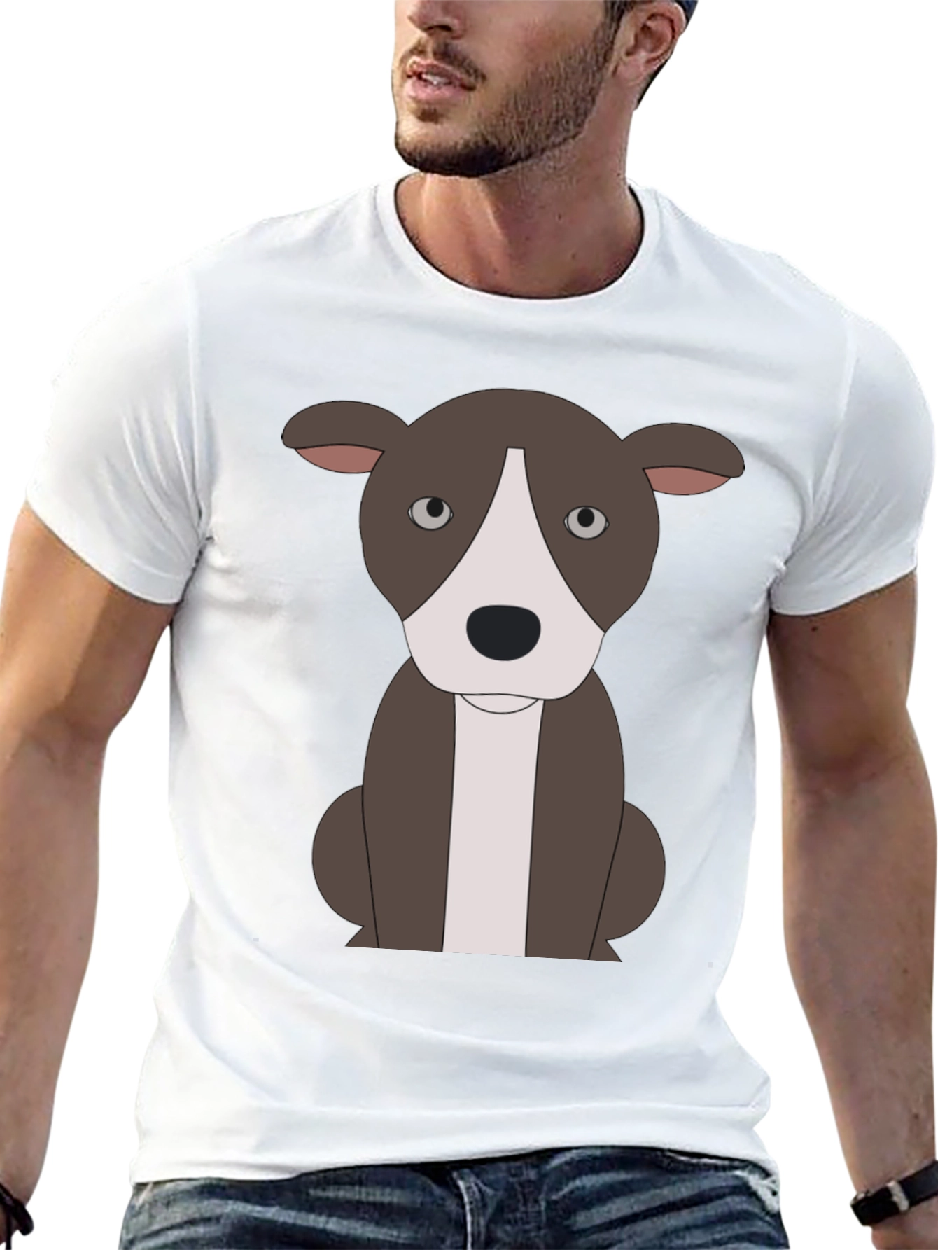 Cartoon Pitbull T-Shirt - Black