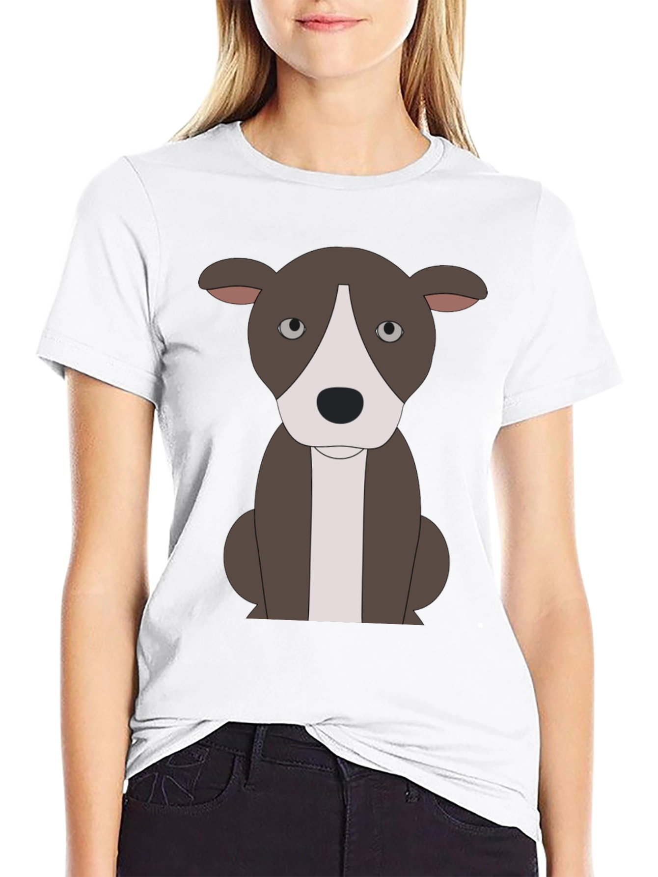 Cartoon Pitbull T-Shirt - Black