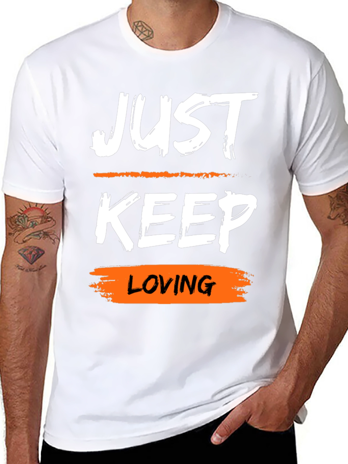 Just Keep Loving Graphic Tee - Trendy Casual Style