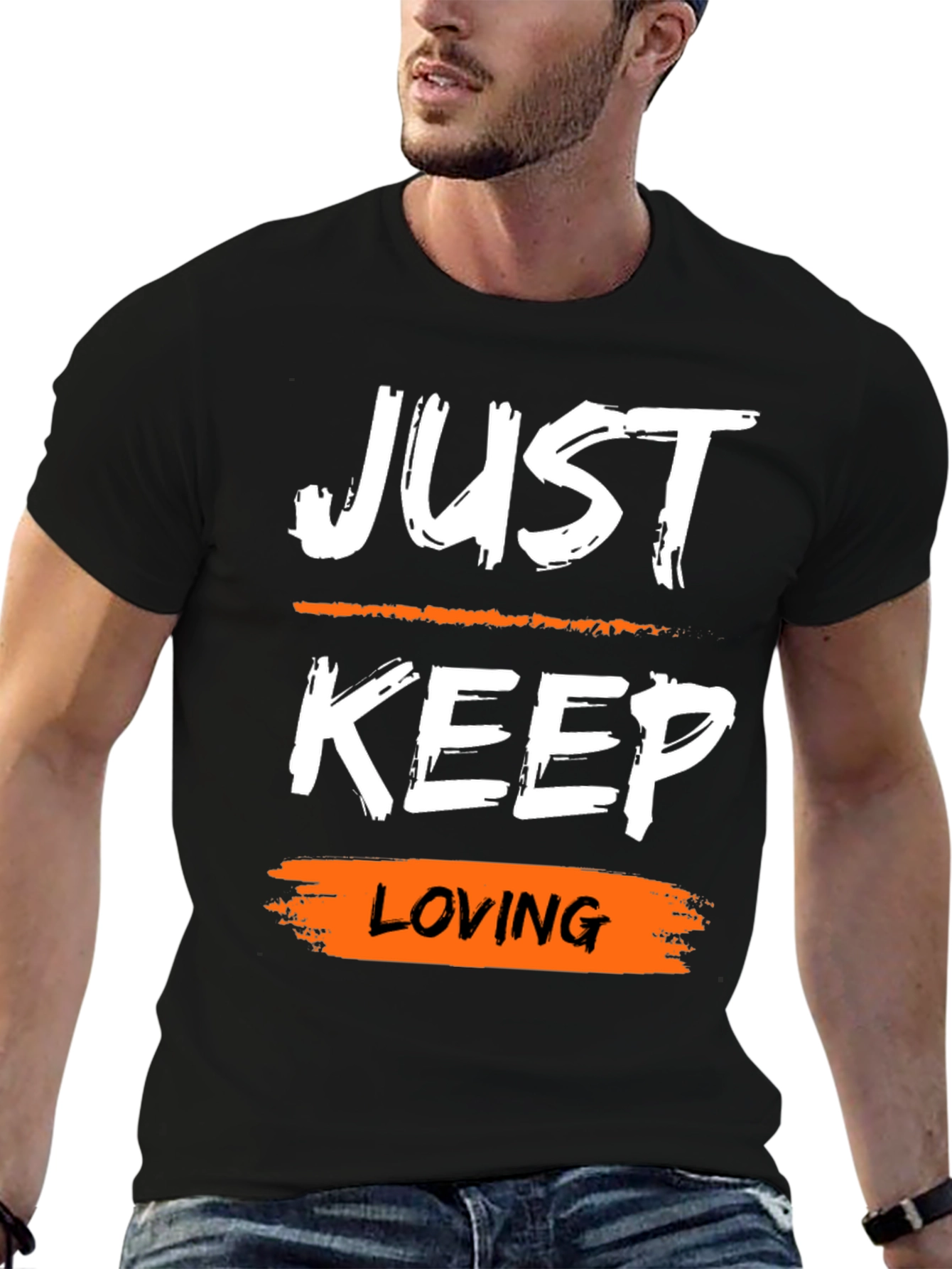 Just Keep Loving Graphic Tee - Trendy Casual Style