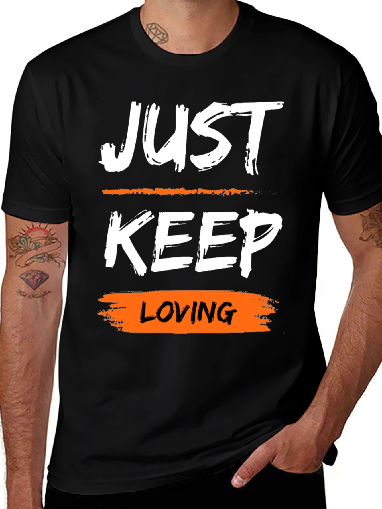 Just Keep Loving Graphic Tee - Trendy Casual Style