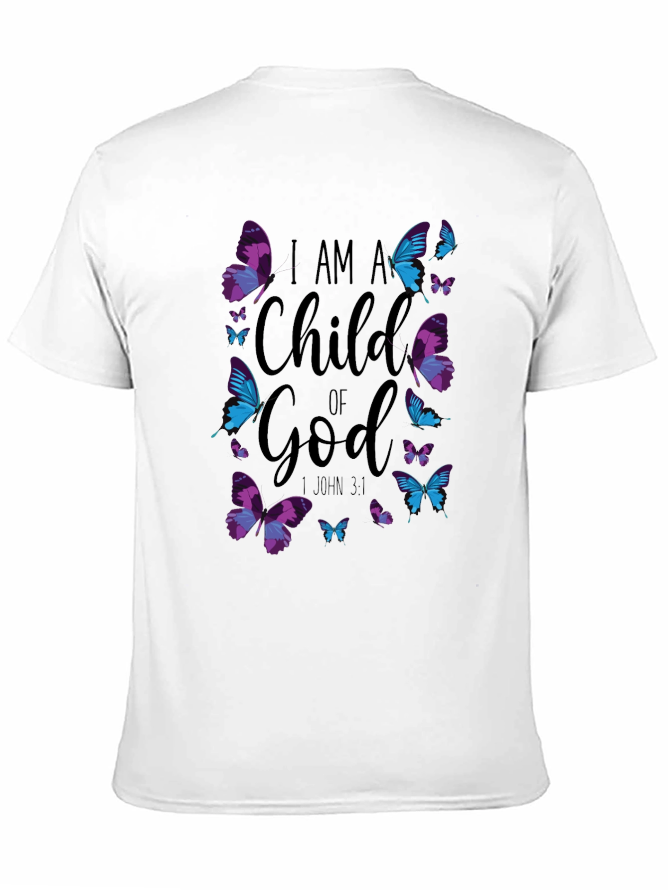 I Am A Child Of God Butterfly Graphic T-Shirt