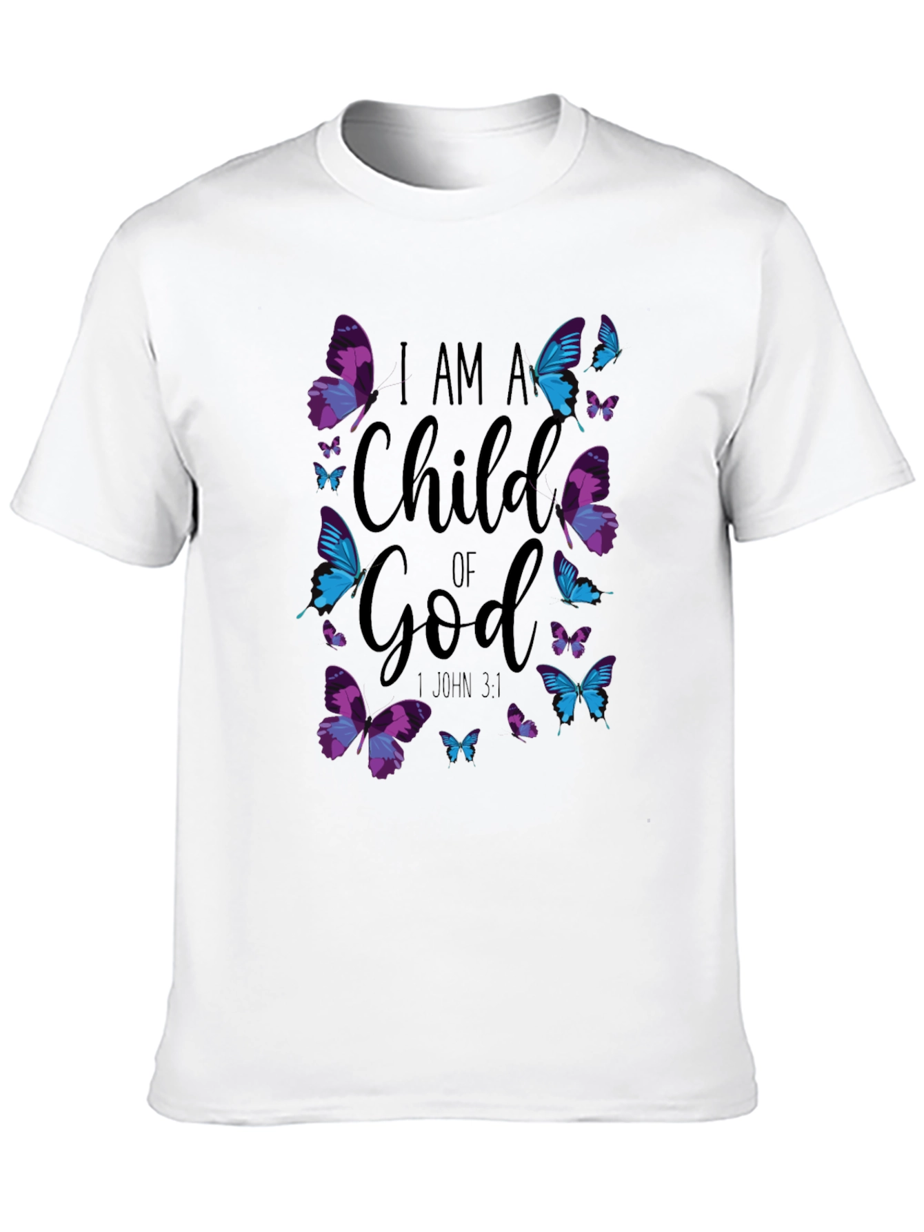 I Am A Child Of God Butterfly Graphic T-Shirt