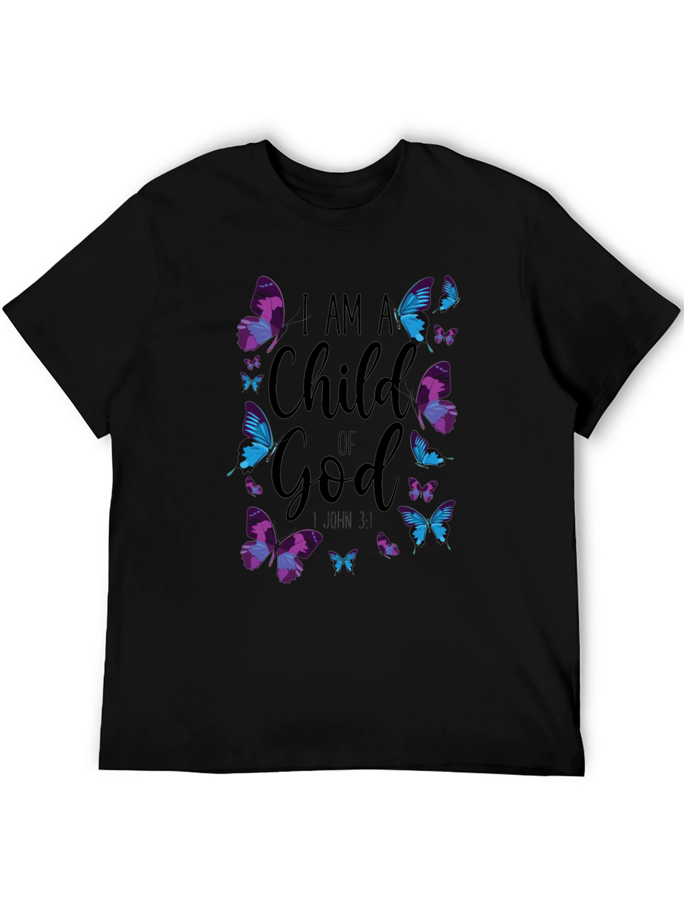 I Am A Child Of God Butterfly Graphic T-Shirt
