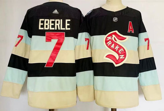 Men's Seattle Kraken Jordan Eberle #7 Deep Sea Blue 2024 NHL Winter Classic Breakaway Player Jerseys