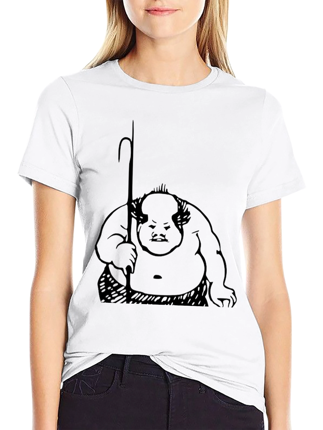 Unique Graphic Tee - Black Cotton Blend